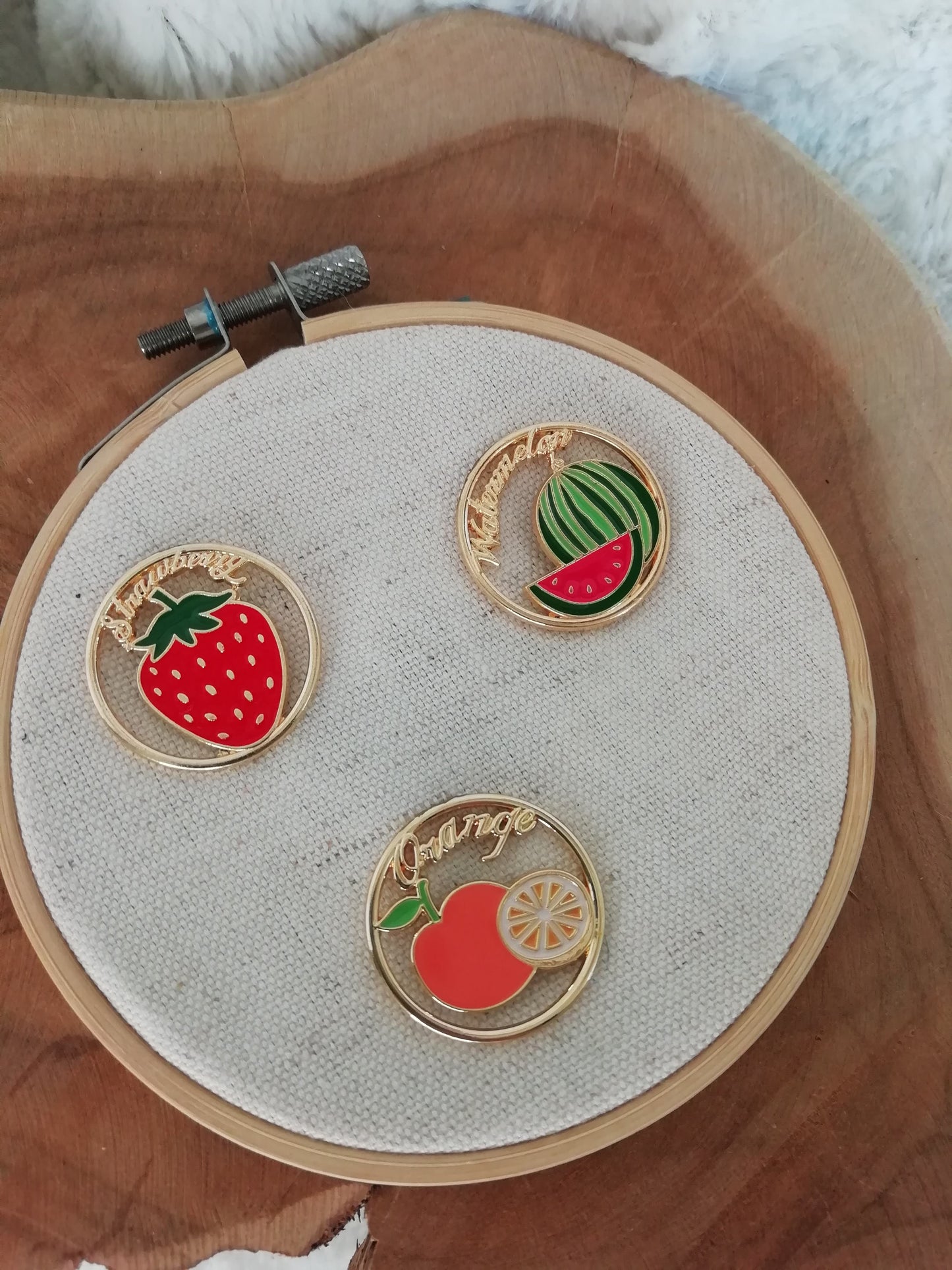 Magnetic needle holder for embroidery "Watermelon" "Orange" "Strawberry"