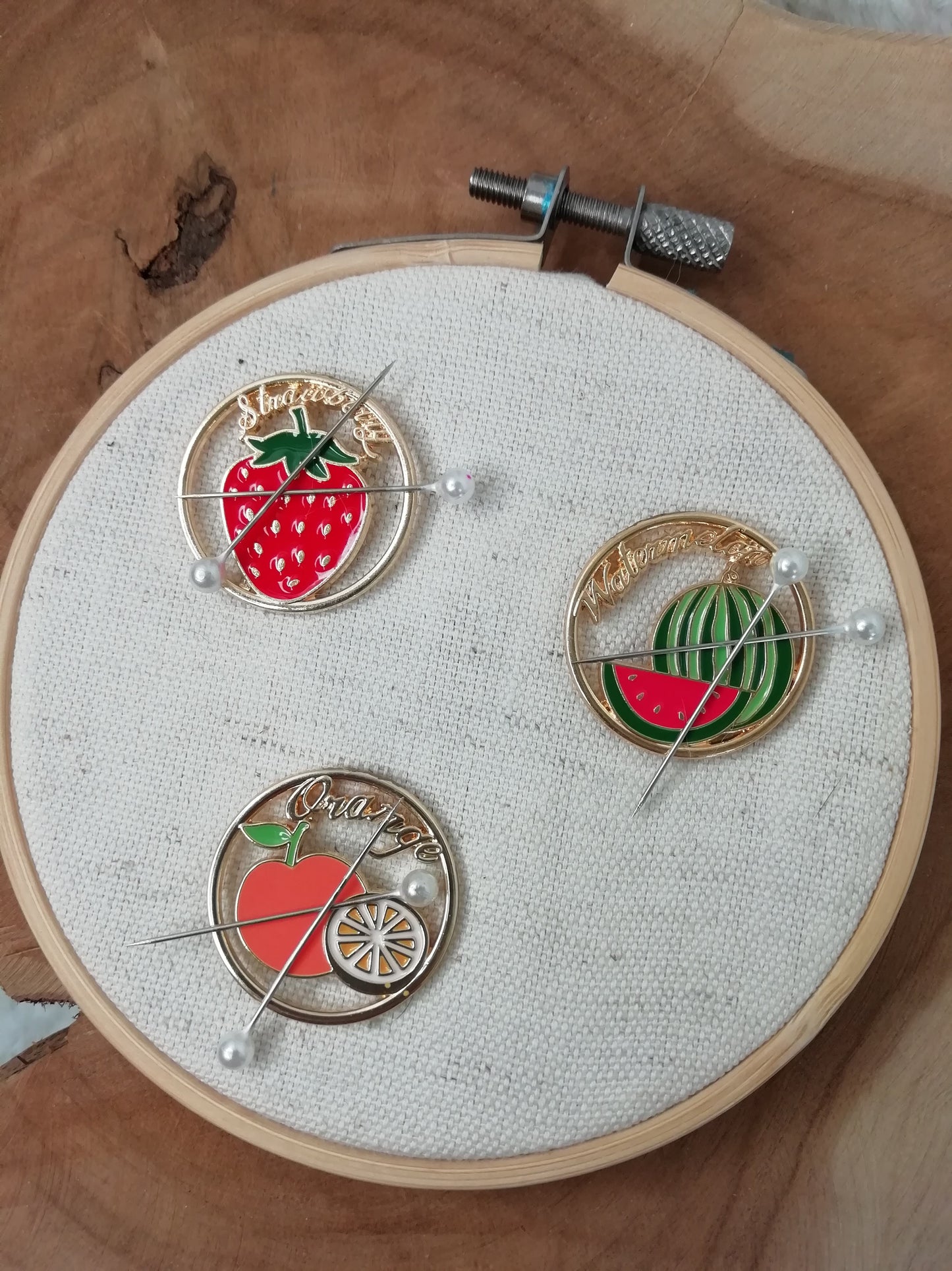 Magnetic needle holder for embroidery "Watermelon" "Orange" "Strawberry"