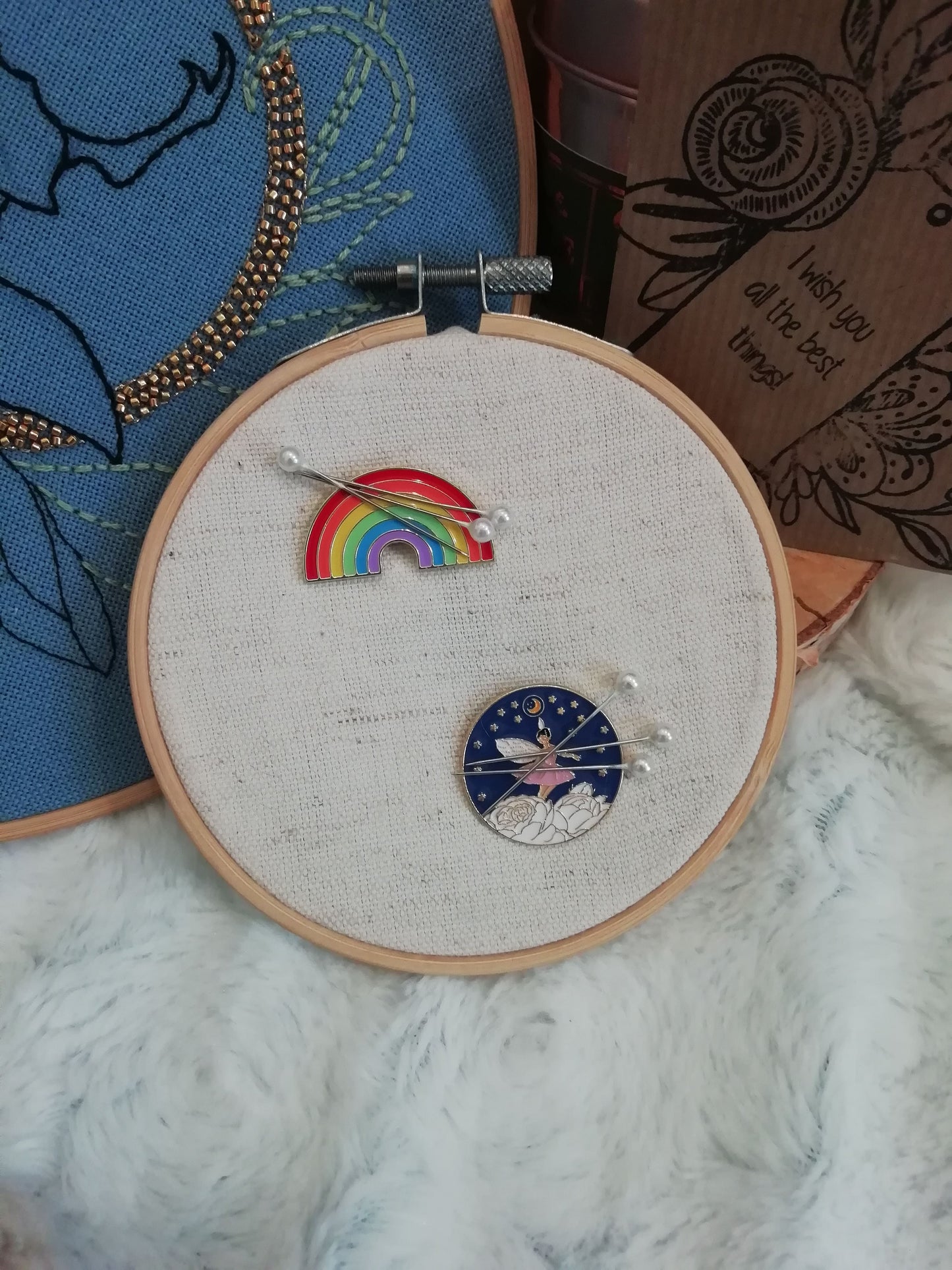 Magnetic needle holder for “Rainbow” “Dancing Fairy” embroidery