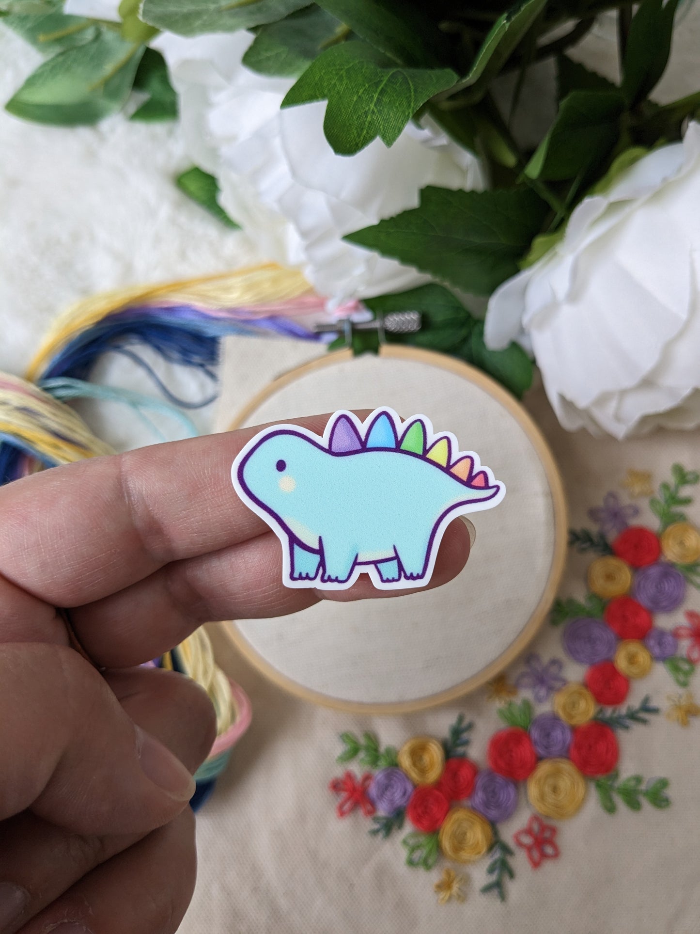 Magnetic needle holder / needle minder "Rainbow", "Pastel butterfly", "Pastel dino" or "Universe cat"