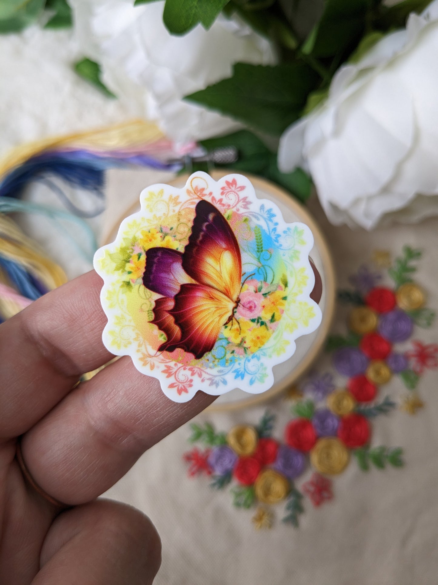 Magnetic needle holder / needle minder "Rainbow", "Pastel butterfly", "Pastel dino" or "Universe cat"
