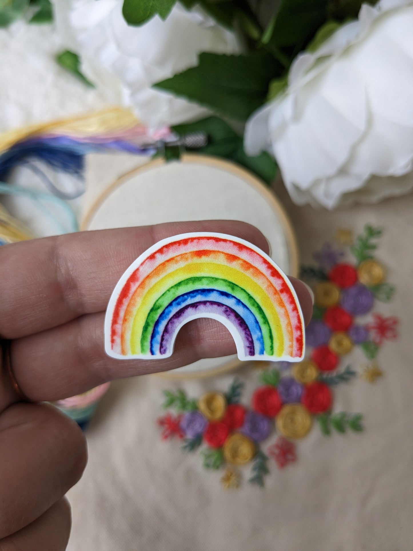 Magnetic needle holder / needle minder "Rainbow", "Pastel butterfly", "Pastel dino" or "Universe cat"