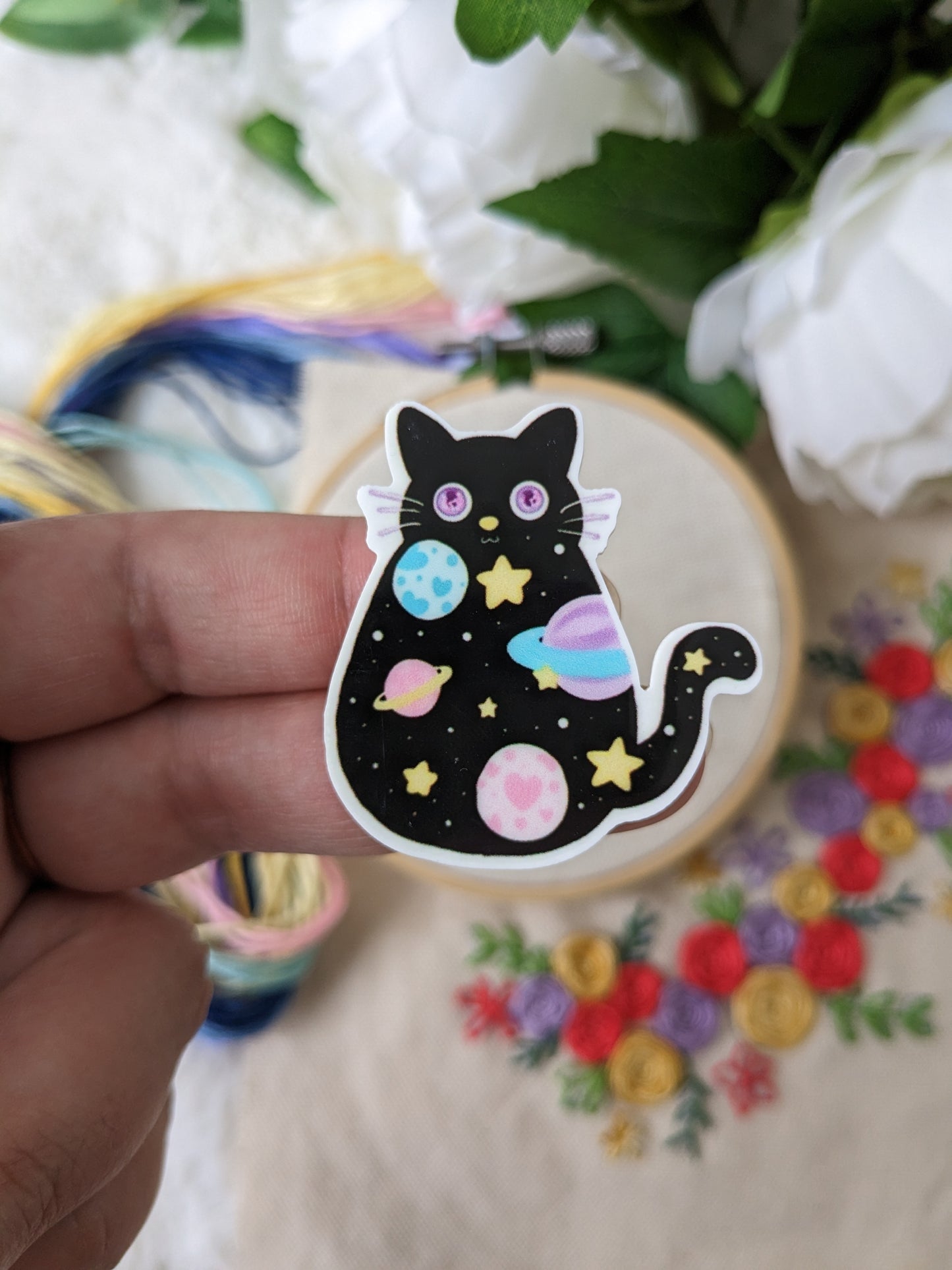 Magnetic needle holder / needle minder "Rainbow", "Pastel butterfly", "Pastel dino" or "Universe cat"