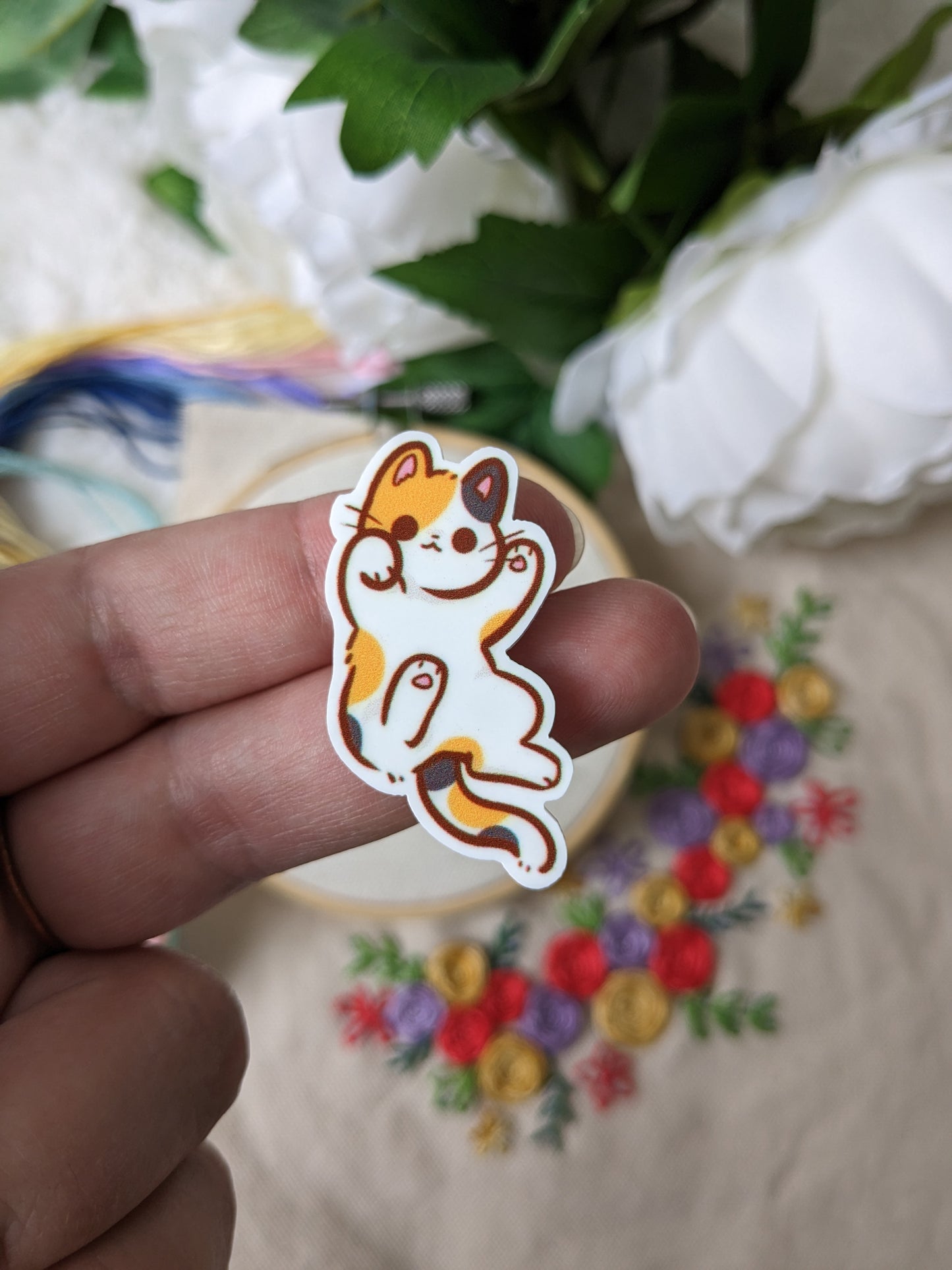 Magnetic needle holder / needle minder "Tricolor cat", "Star cat" or "Monarch butterfly"