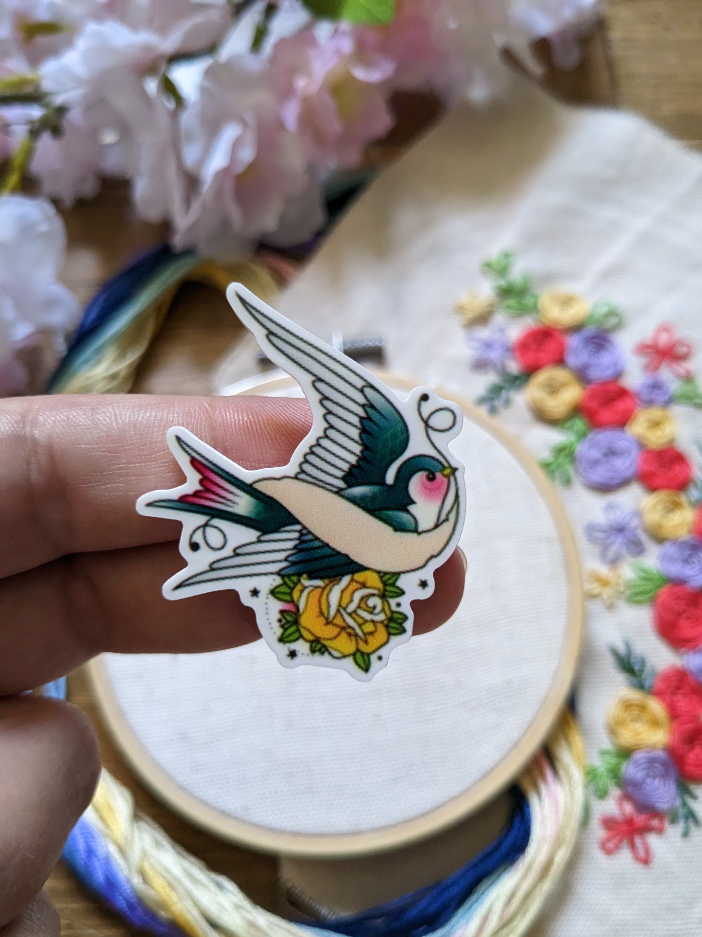 Magnetic needle holder / needle minder "Diamond wave", "Swallow", "Vintage fox" or "Cups"