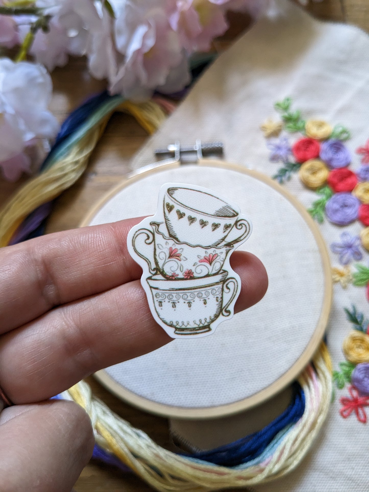 Magnetic needle holder / needle minder "Diamond wave", "Swallow", "Vintage fox" or "Cups"