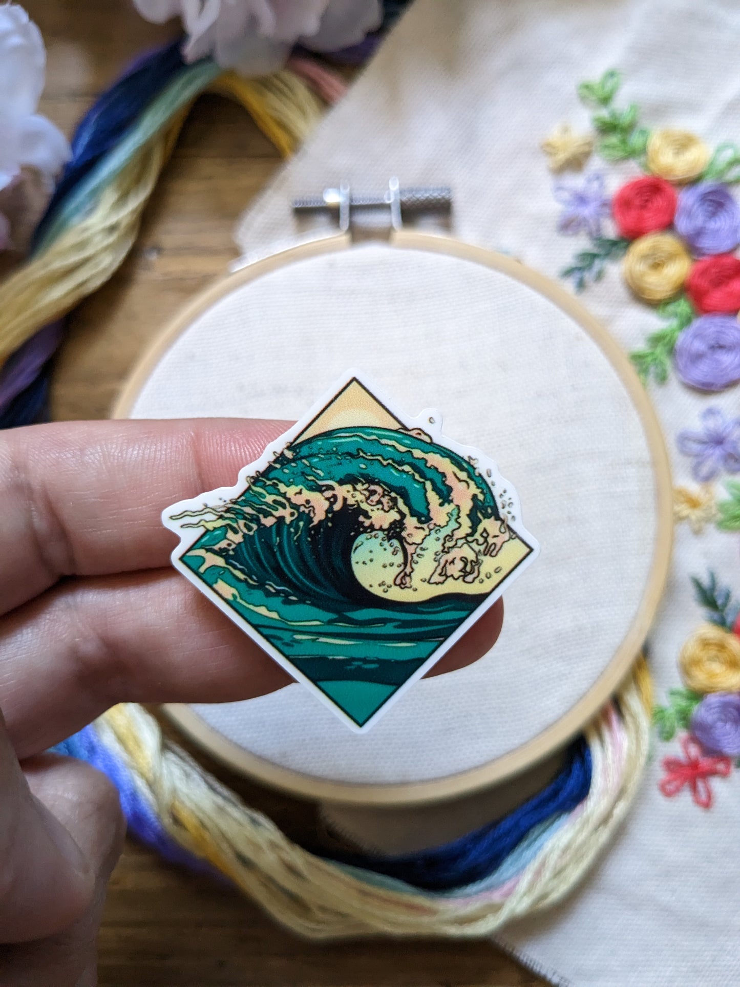 Magnetic needle holder / needle minder "Diamond wave", "Swallow", "Vintage fox" or "Cups"