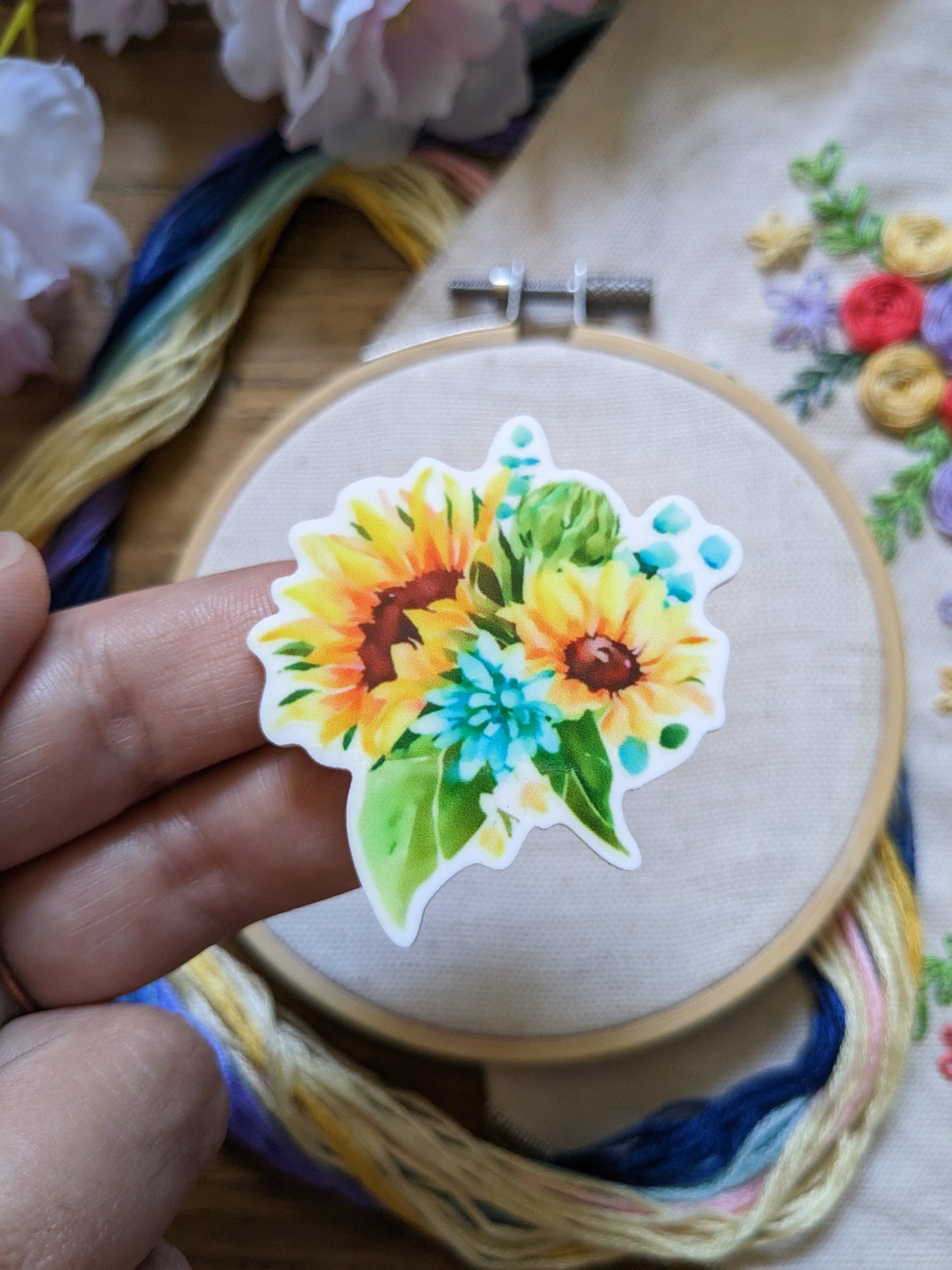 Porte aiguille aimanté / needle minder "Câlin de renard", "Tournesol", "Limonade fraise" ou "Feuilles d'automne"