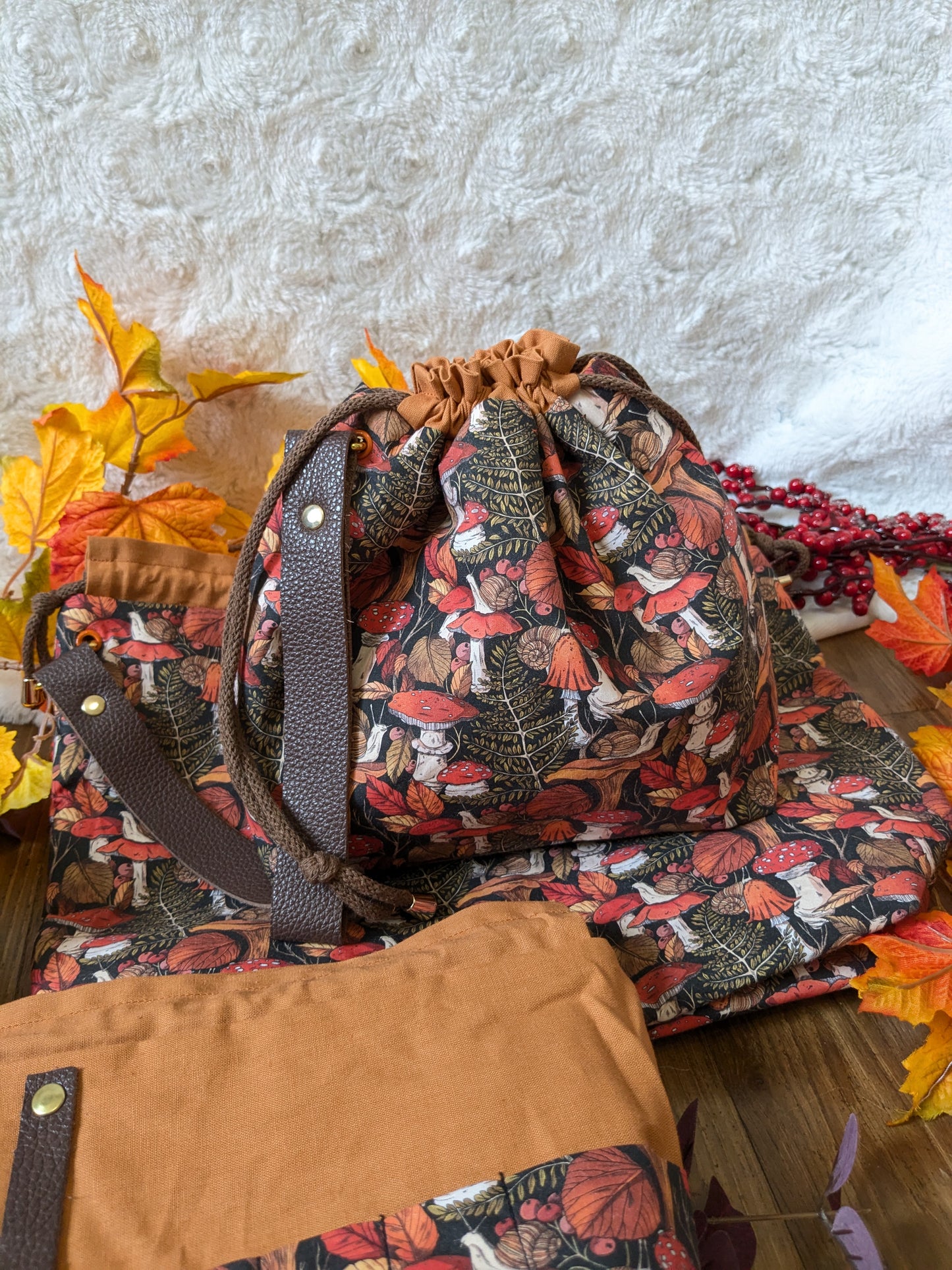 Sac à projet Basic "Les champignons de Lixy"