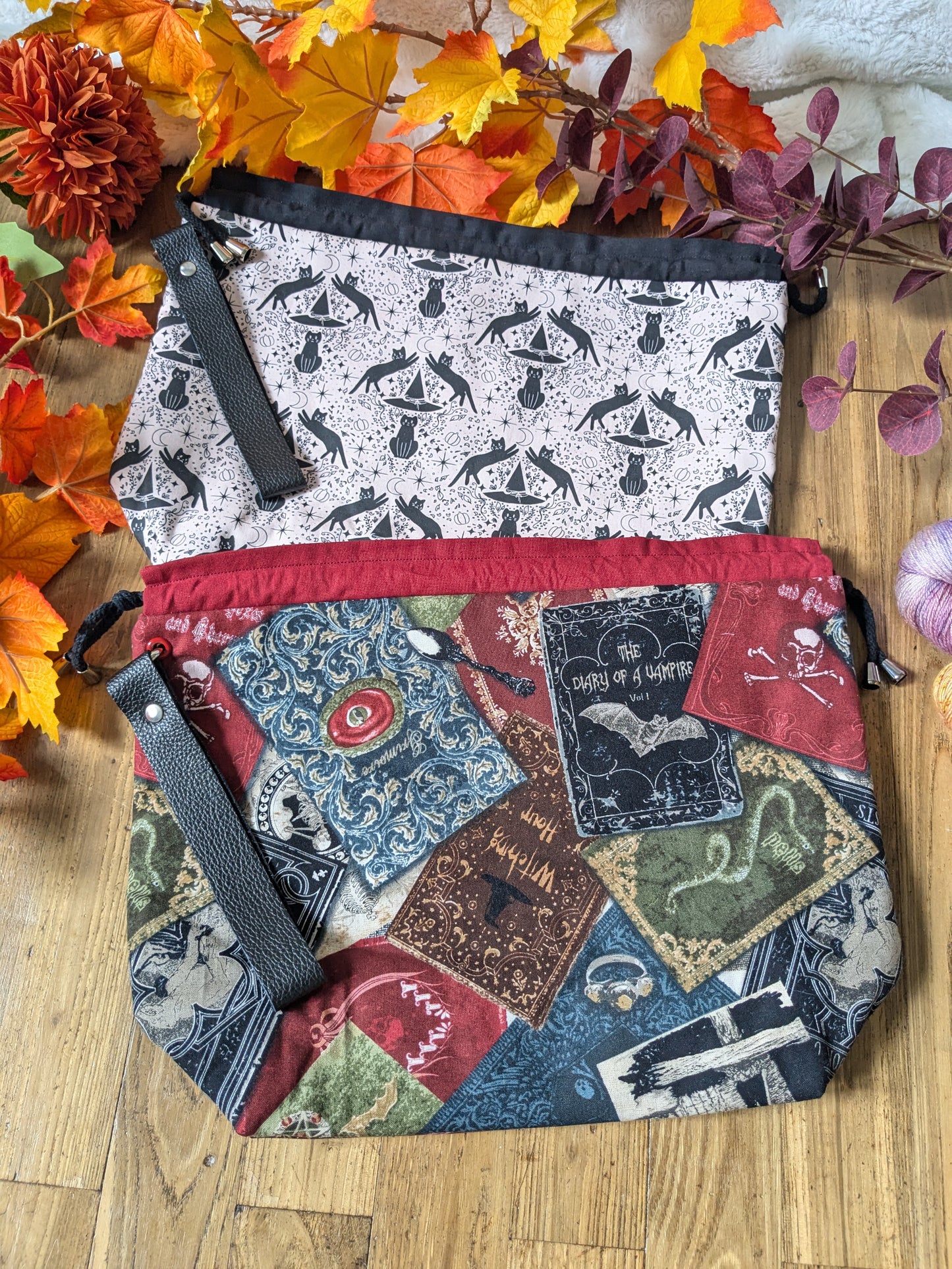 Sac à projet Basic "Chats et chapeau" et "Littérature"