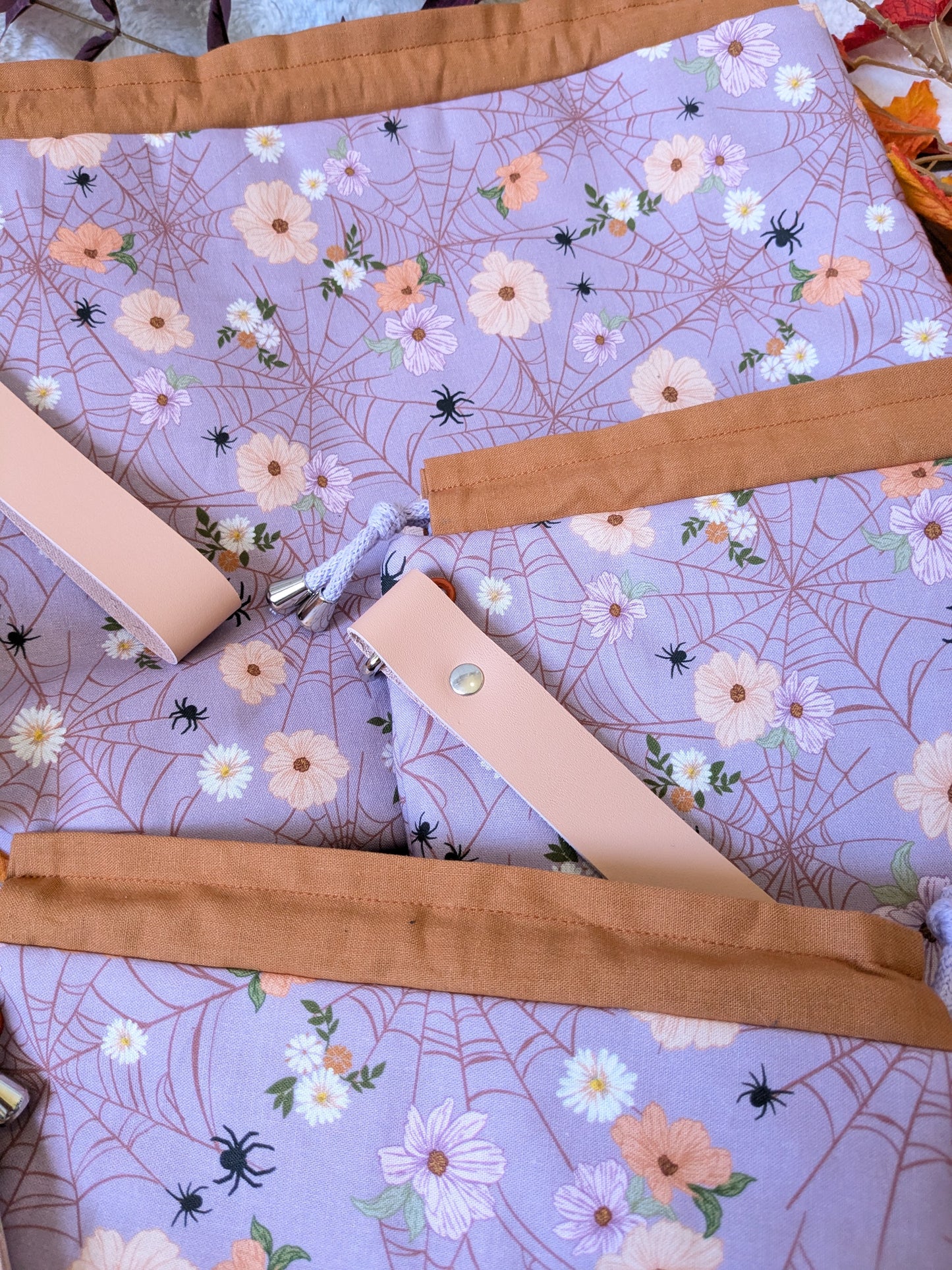 Sac à projet "Spiders and flower"
