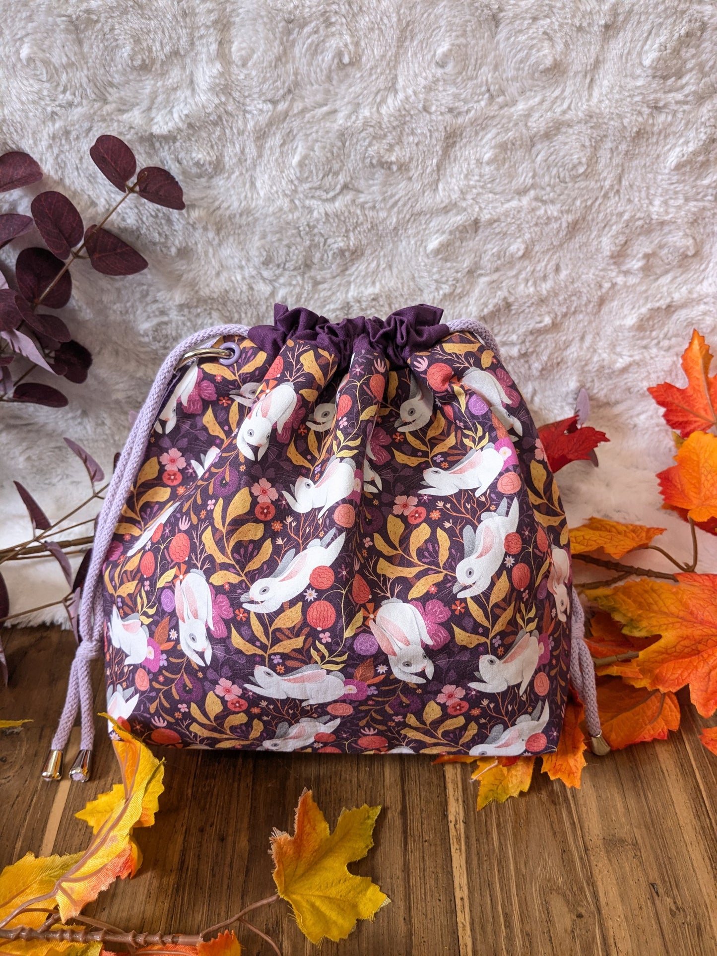 Sac à projet "Petits lapins" motif Lixy illustration
