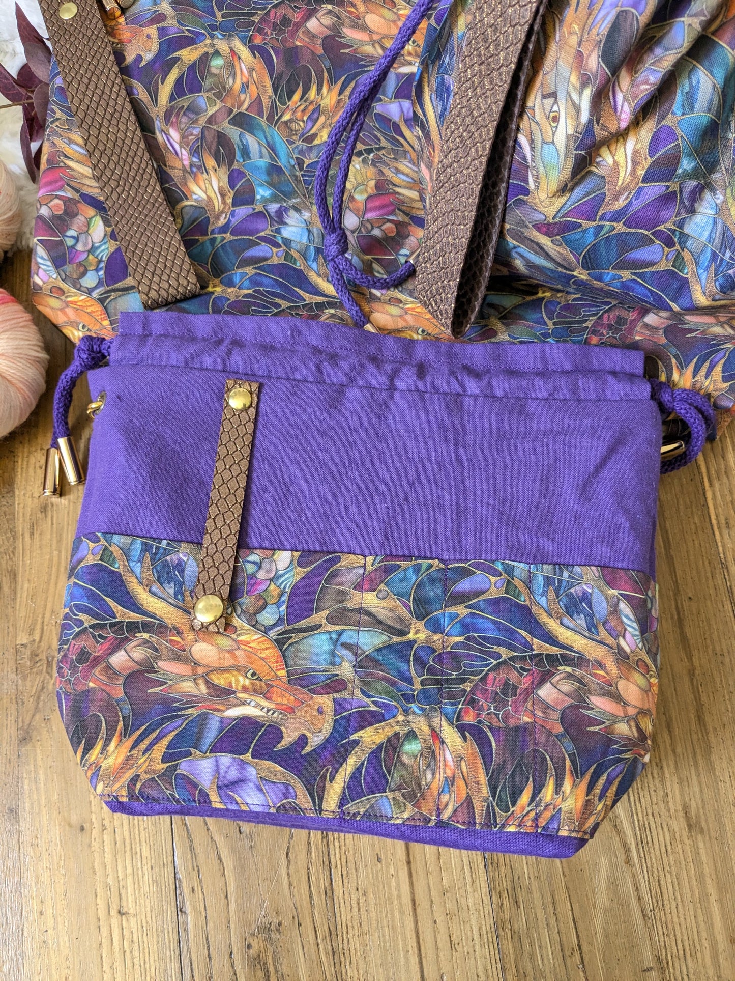 Sac à projet Basic "Vitrail draconique"
