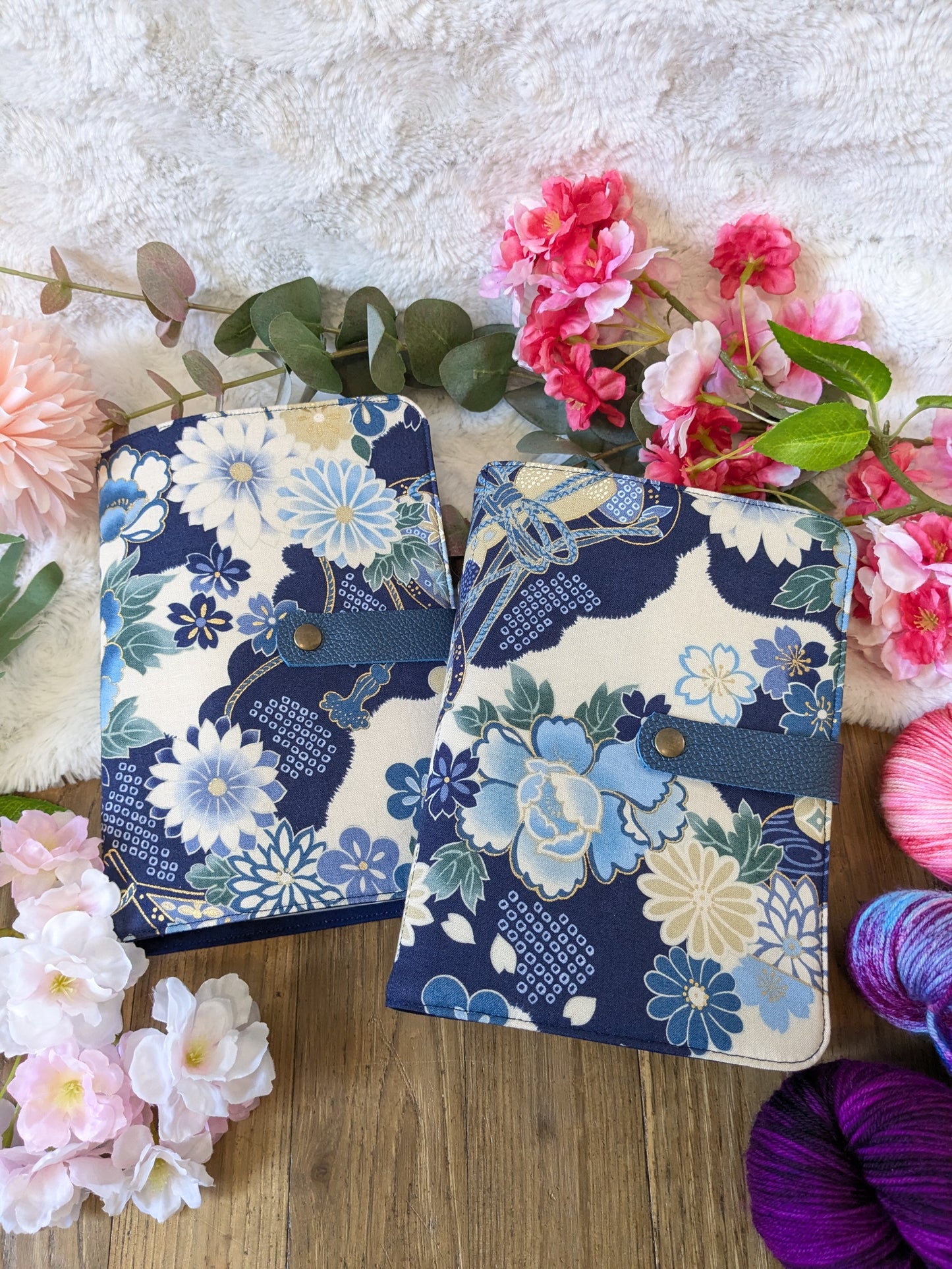 Classeur à aiguilles "Fleurs japonaises" (classeur complet = couverture + structure ⚠️)