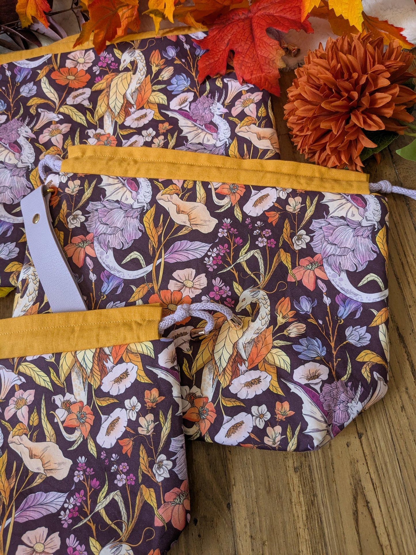 Sac à projet "Dragons végétaux"