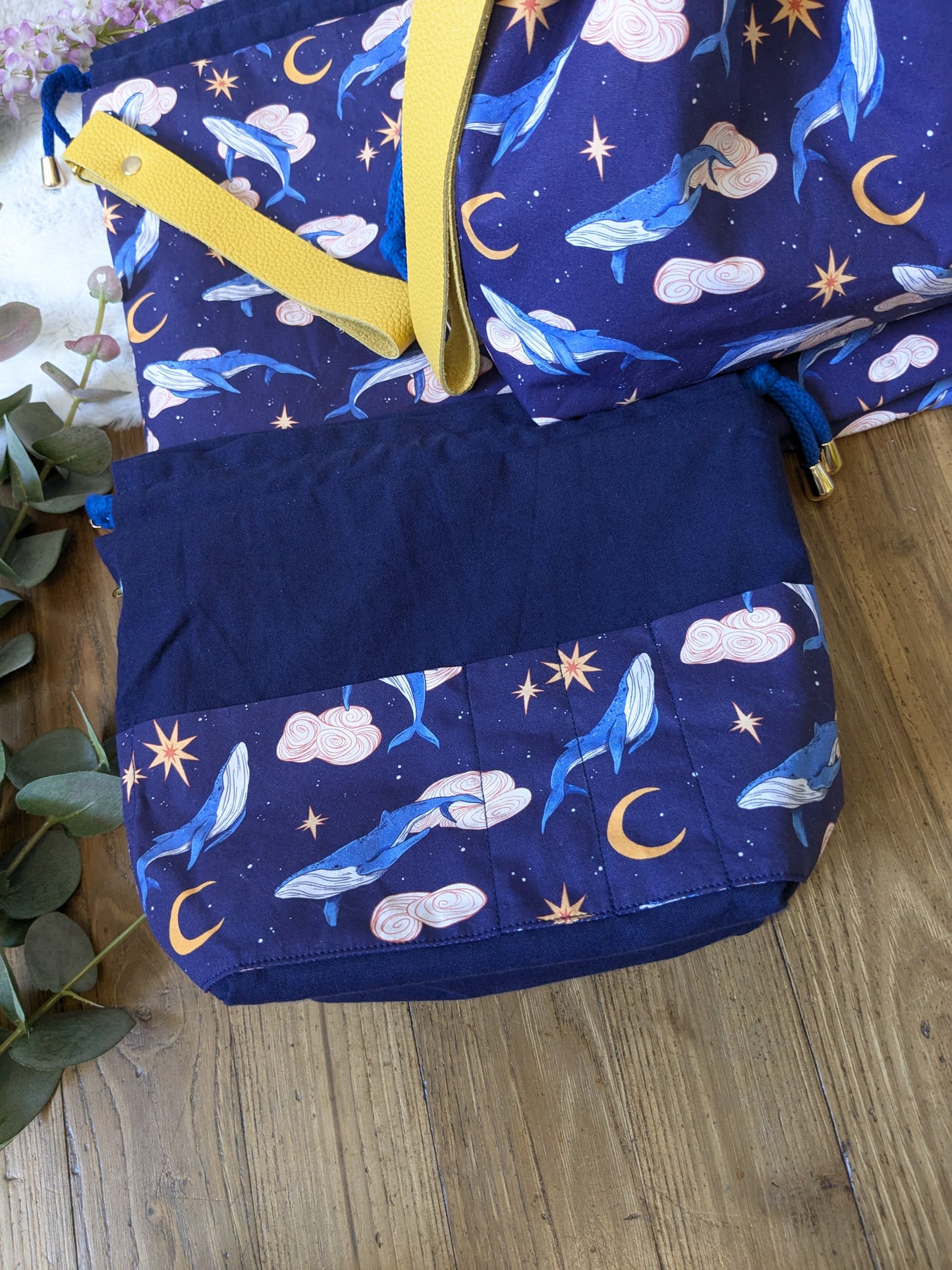 Sac à projet "Whales lullaby"