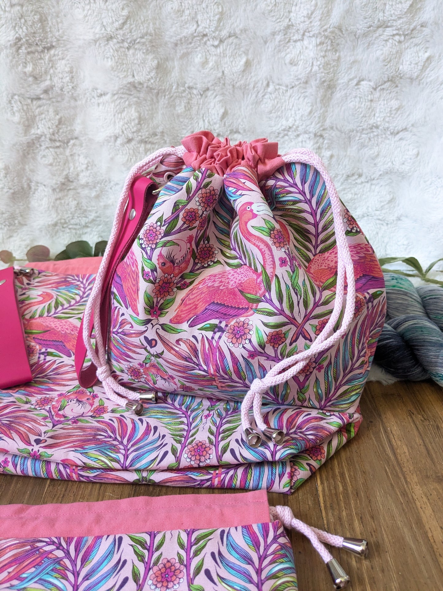 Sac à projet "Flamands roses"