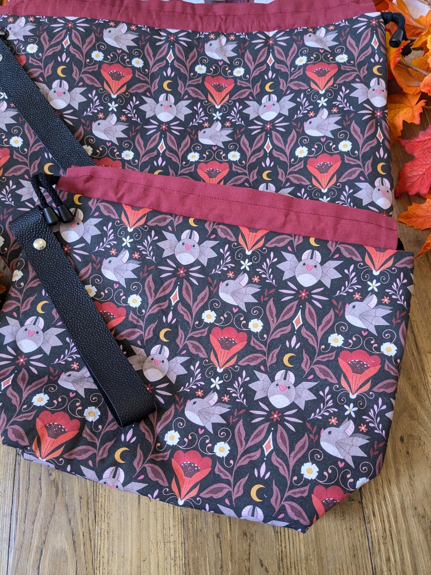 Sac à projet "Little bat" imprimé Lixy illustration