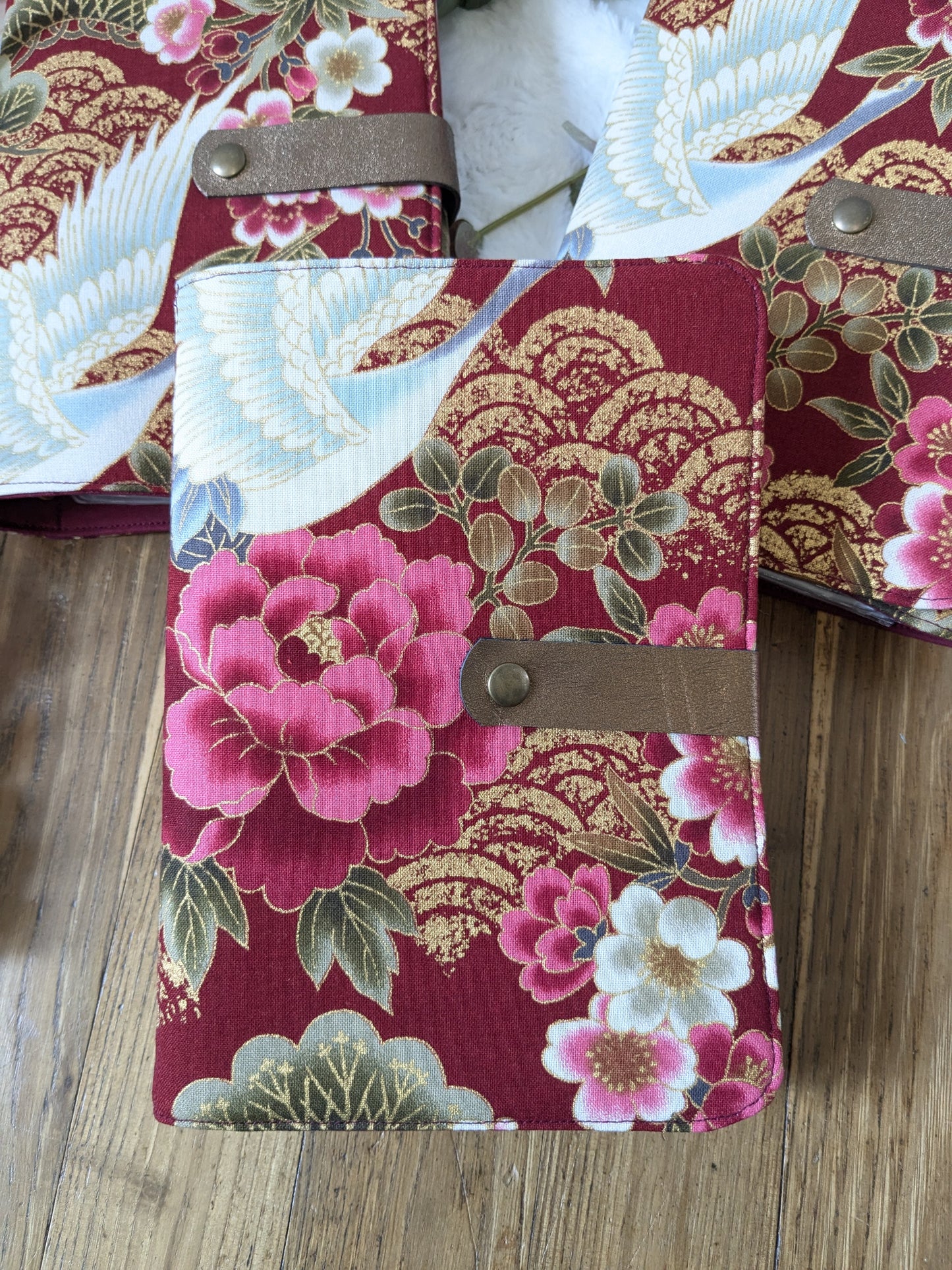 Classeur à aiguilles "Grues et fleurs" (classeur complet = couverture + structure ⚠️)