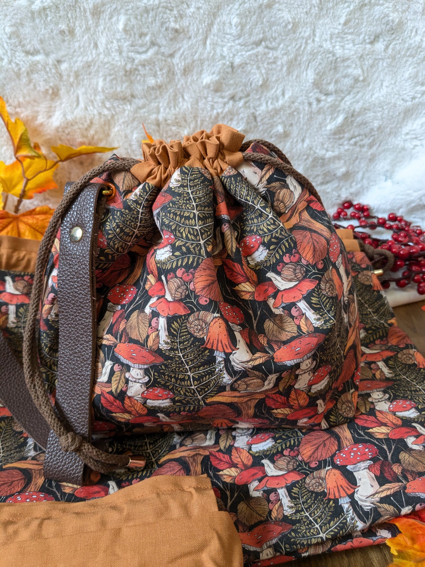 Sac à projet Basic "Les champignons de Lixy"