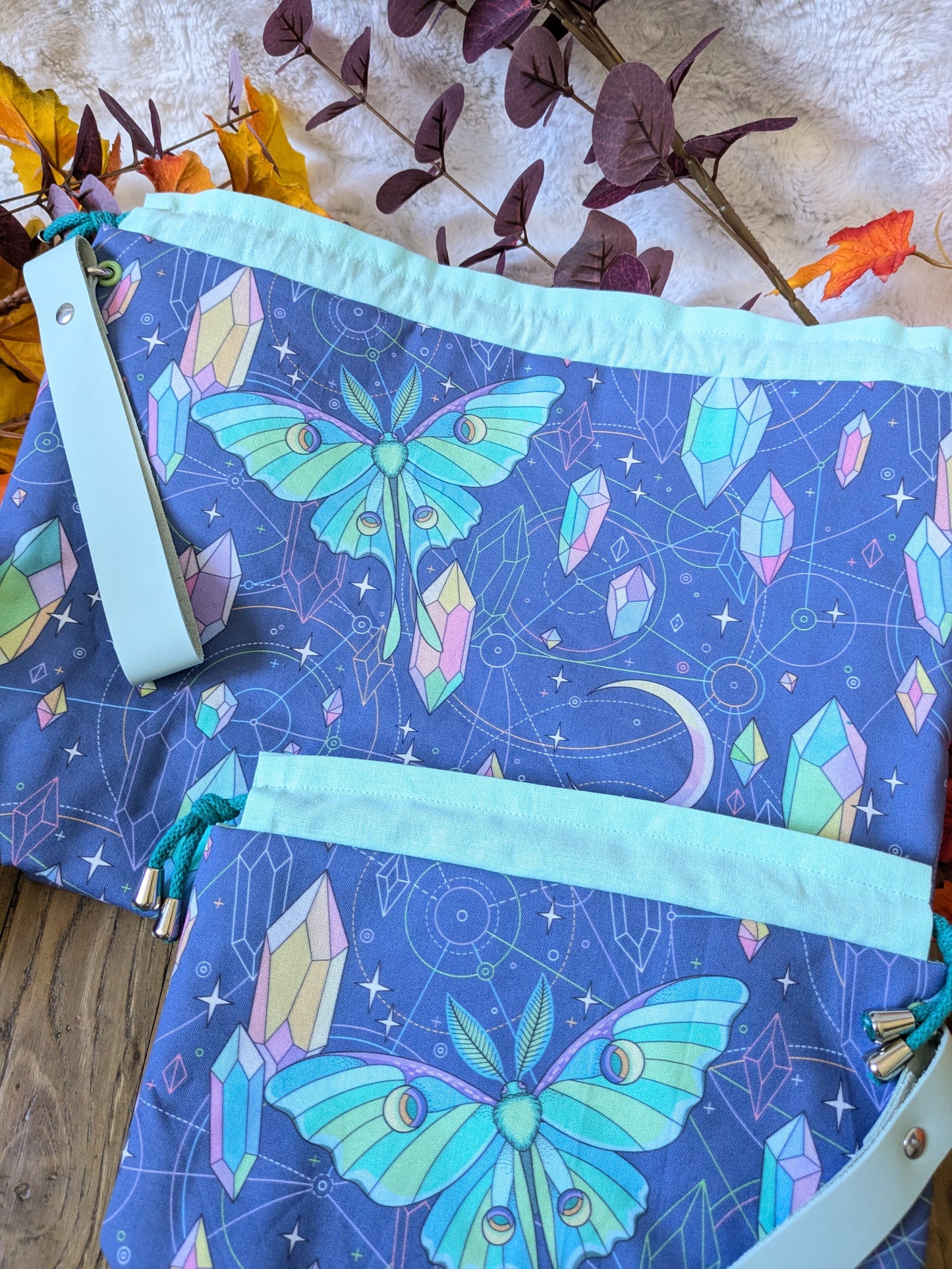 Sac à projet "Crystal and moth"