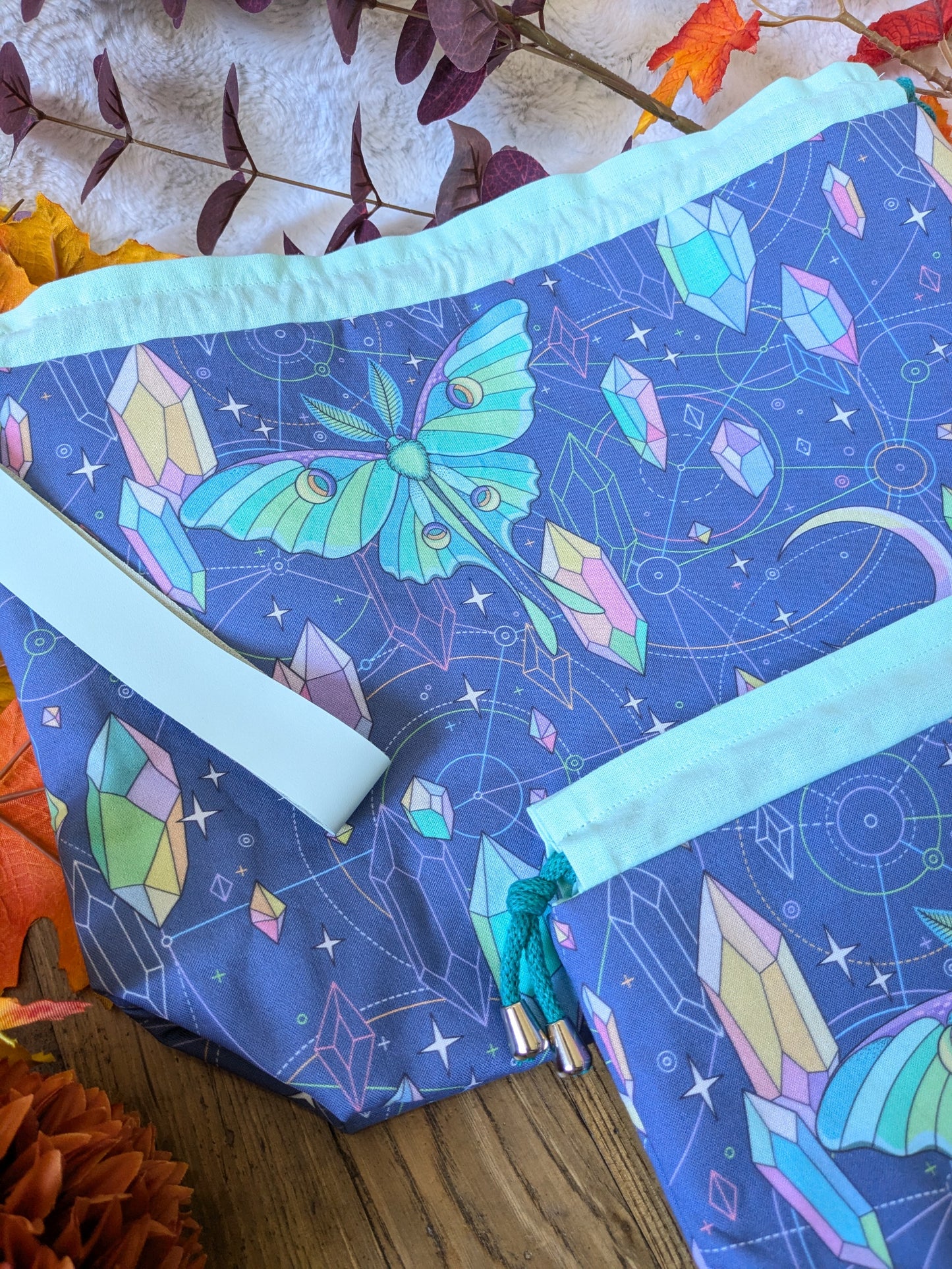 Sac à projet "Crystal and moth"