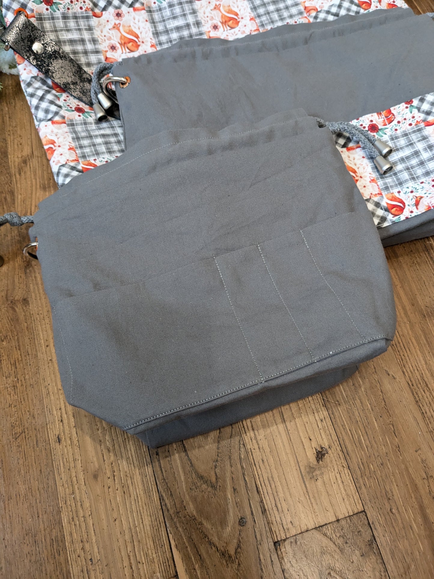 Sac à projet Basic "Patchwork et renards"