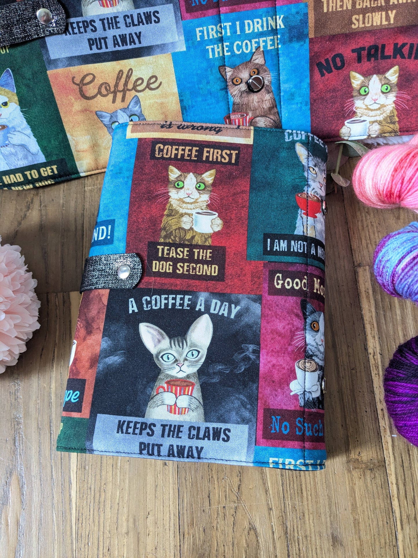 Classeur à aiguilles "Cats and coffee" (classeur complet = couverture + structure ⚠️)