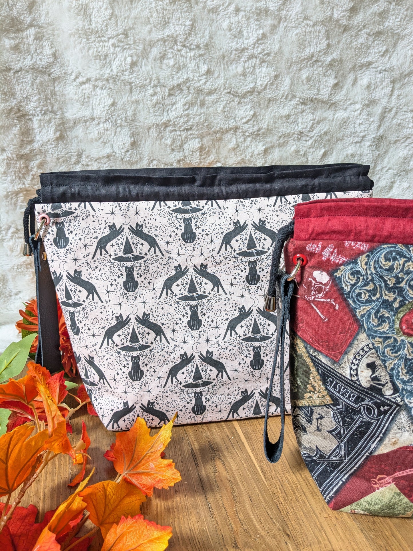 Sac à projet Basic "Chats et chapeau" et "Littérature"