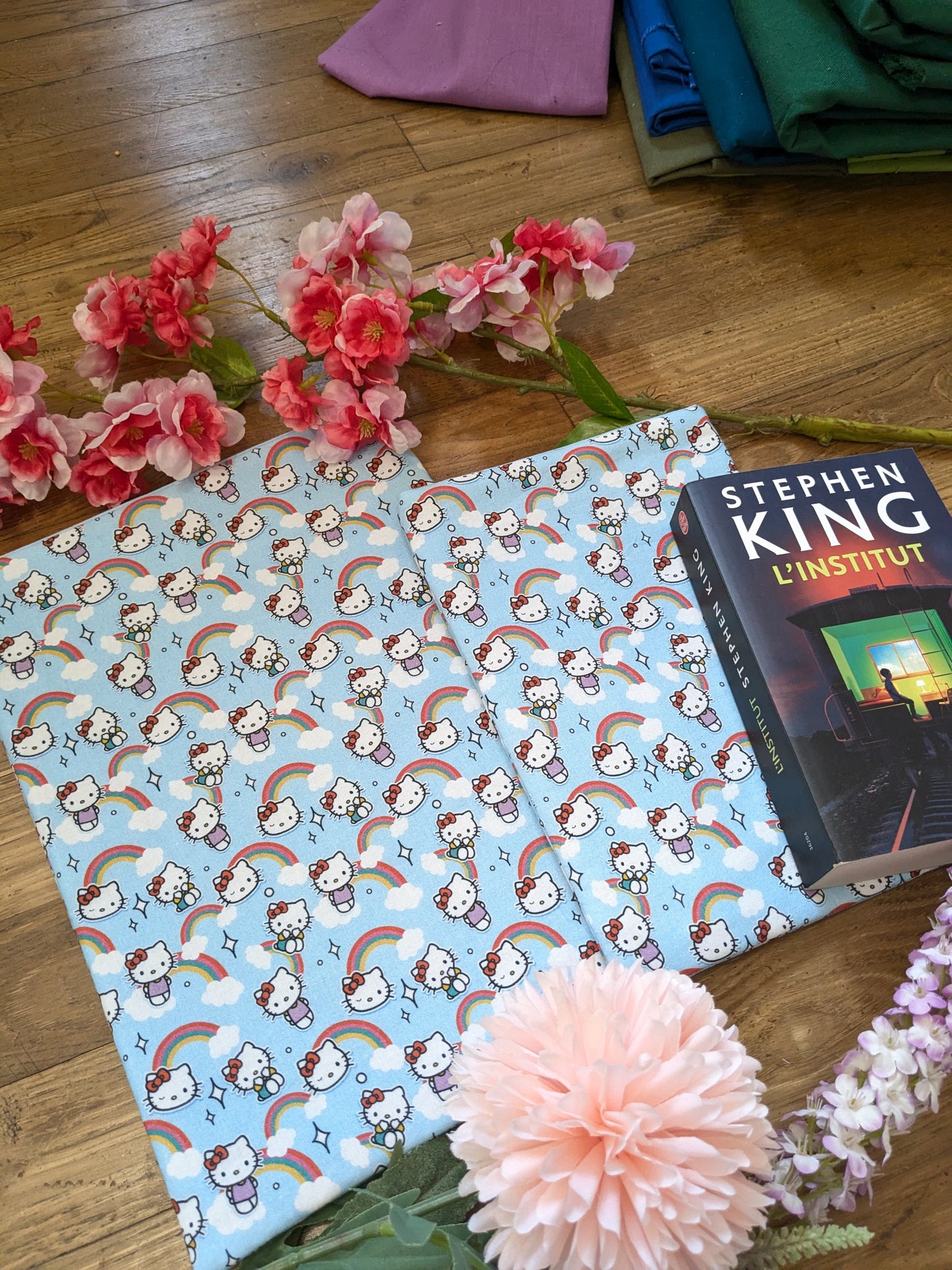 Housse de protection pour livre ou liseuse / booksleeve "Chat blanc"