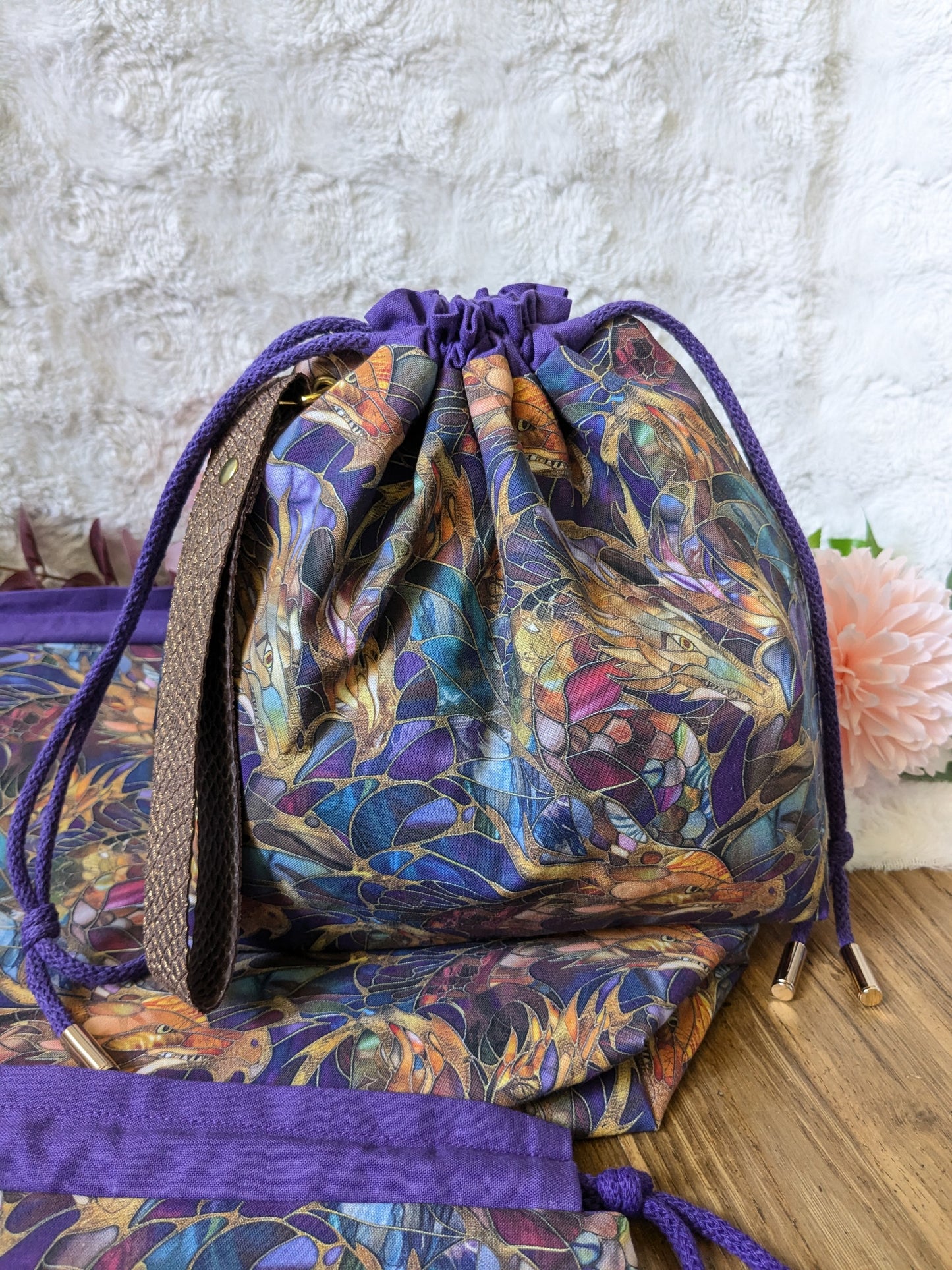 Sac à projet Basic "Vitrail draconique"