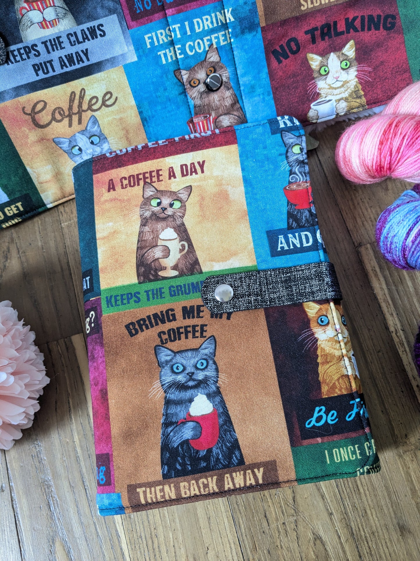 Classeur à aiguilles "Cats and coffee" (classeur complet = couverture + structure ⚠️)