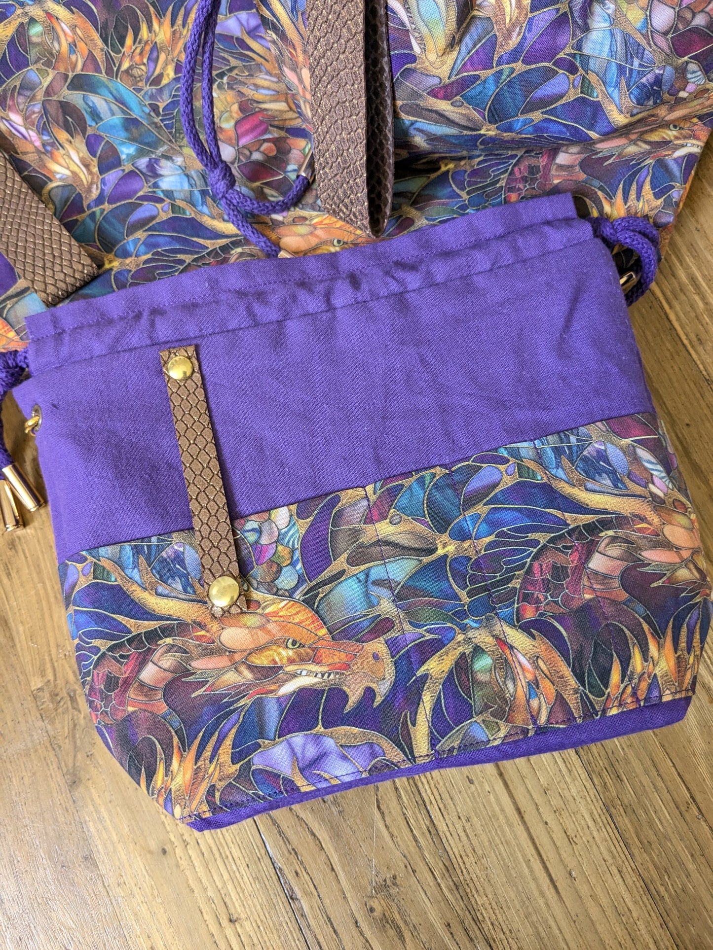 Sac à projet Basic "Vitrail draconique"