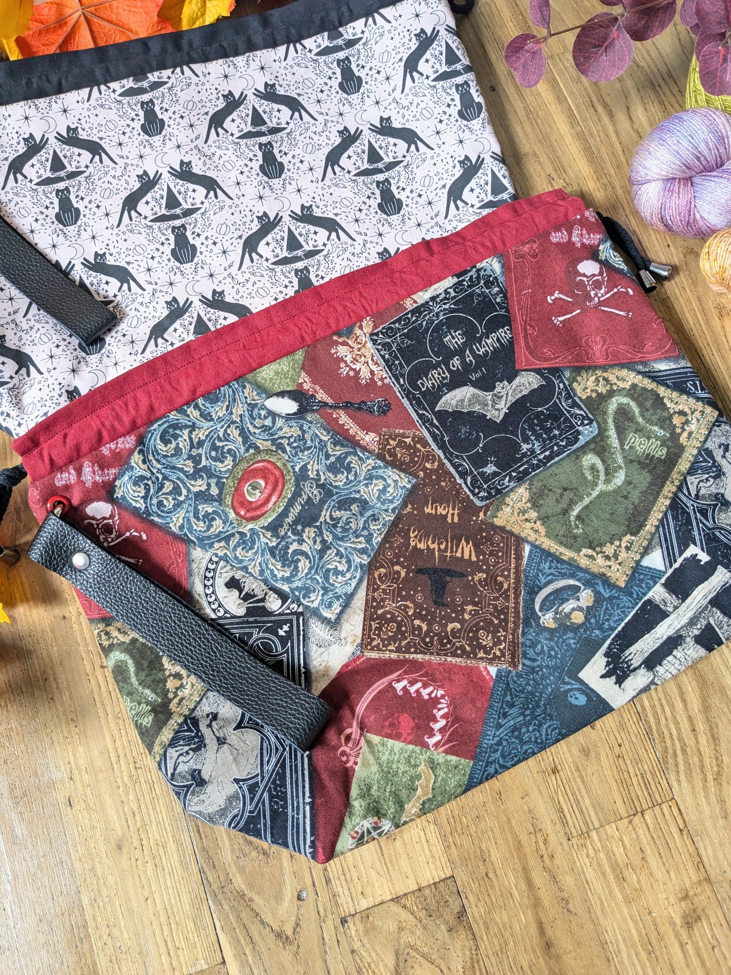 Sac à projet Basic "Chats et chapeau" et "Littérature"