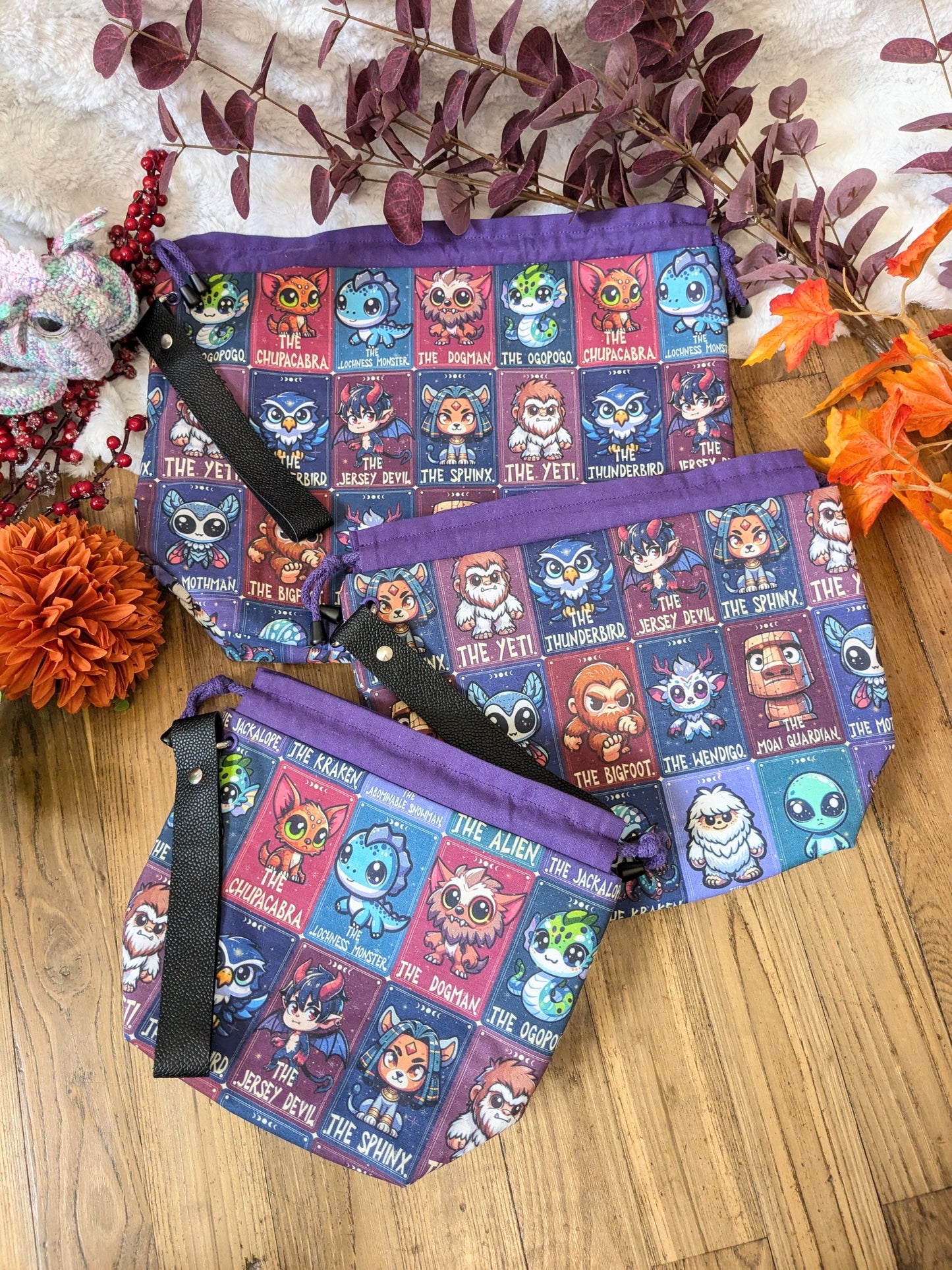 Sac à projet "Cute cryptids"