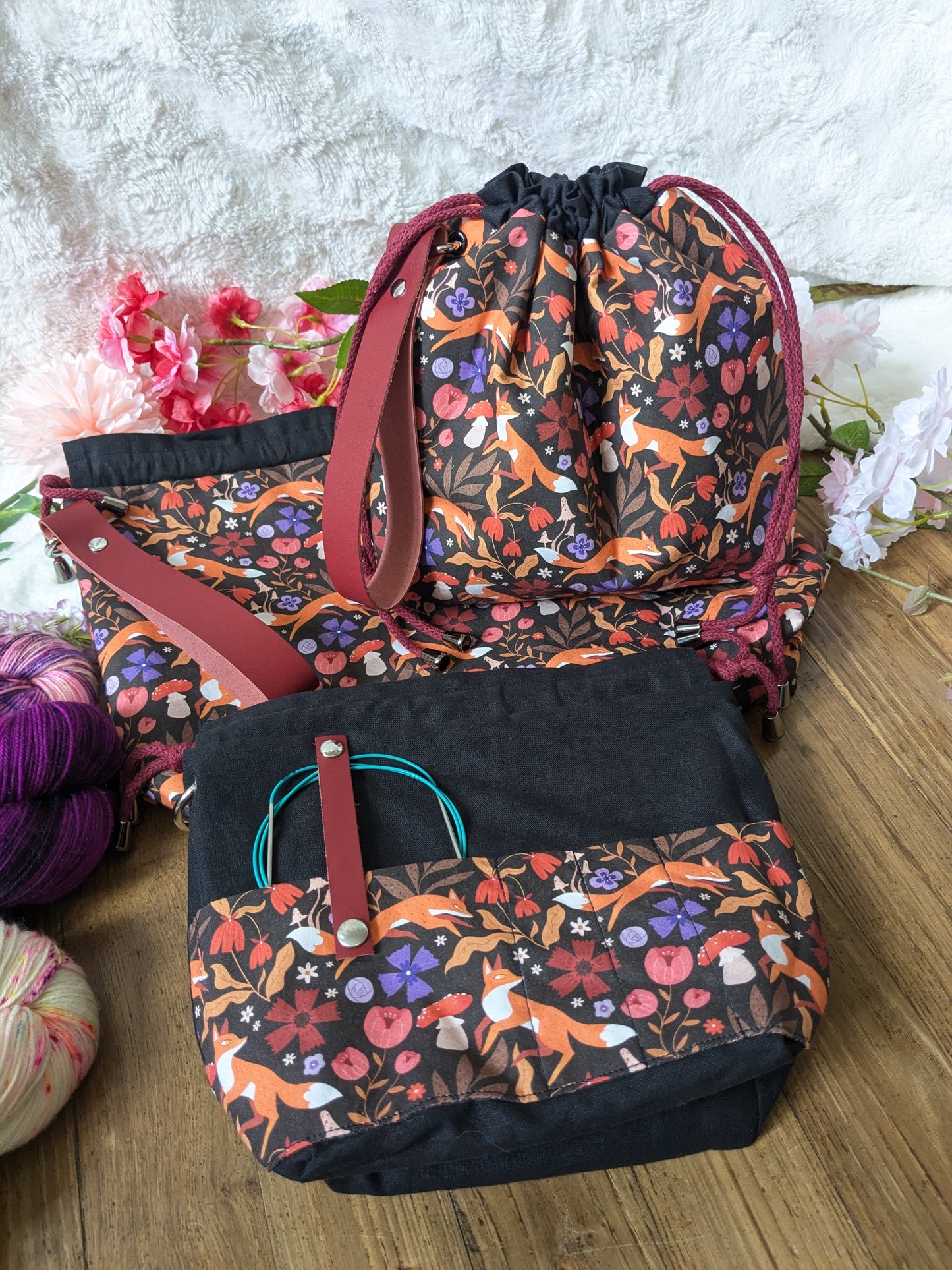 Sac à projet Basic "Renards joueurs" imprimé par Lixy Illustration