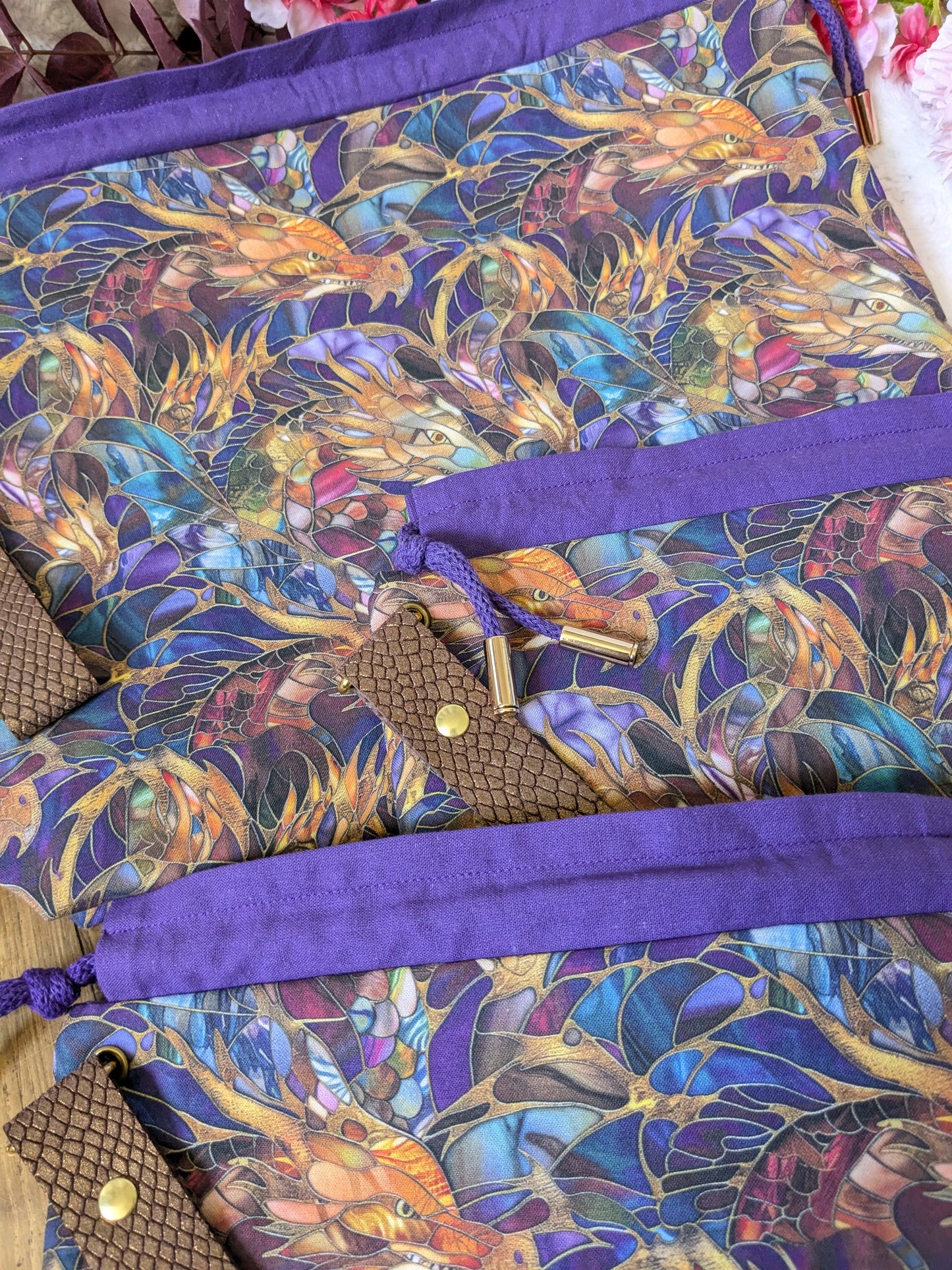 Sac à projet Basic "Vitrail draconique"