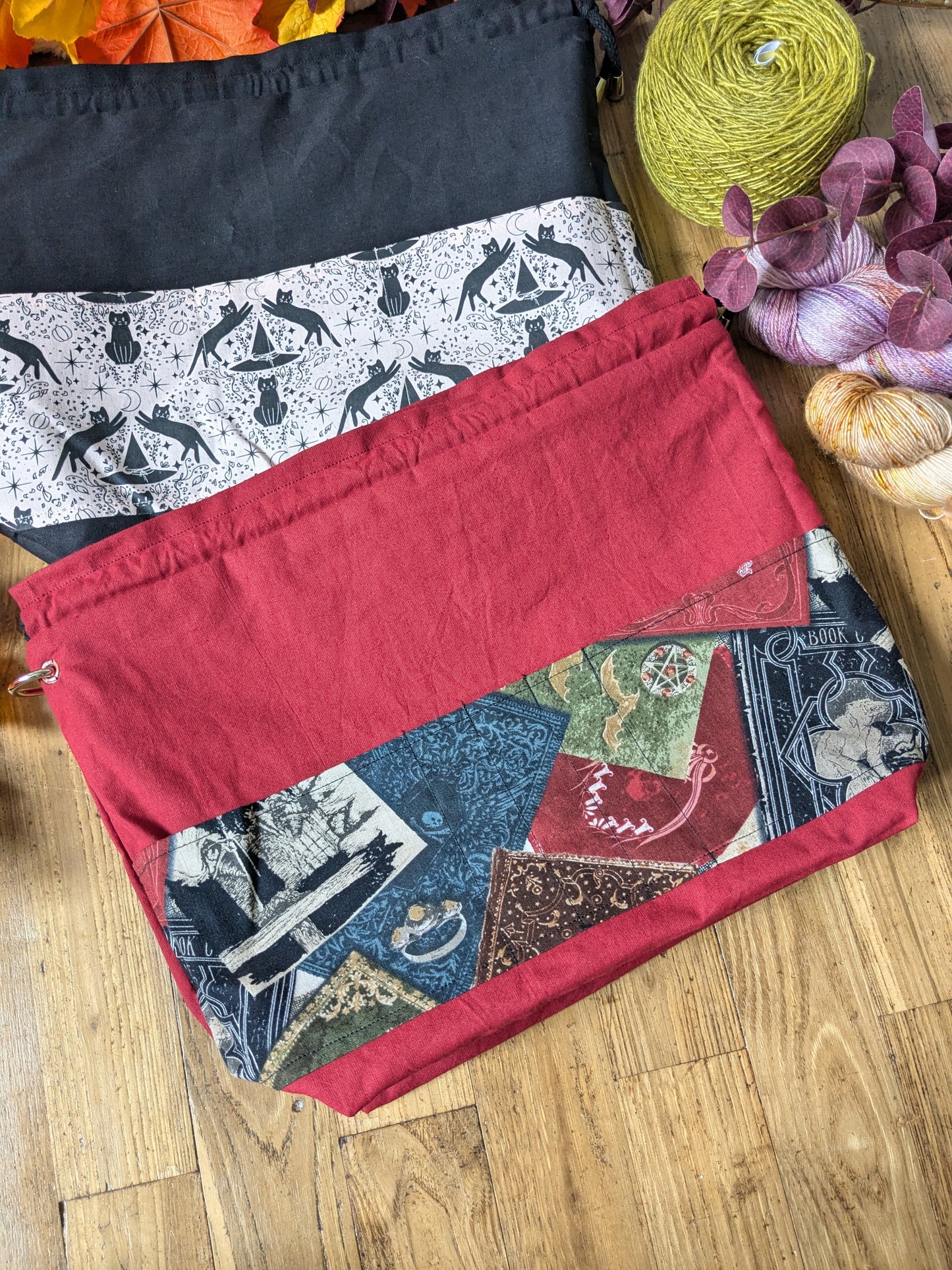 Sac à projet Basic "Chats et chapeau" et "Littérature"