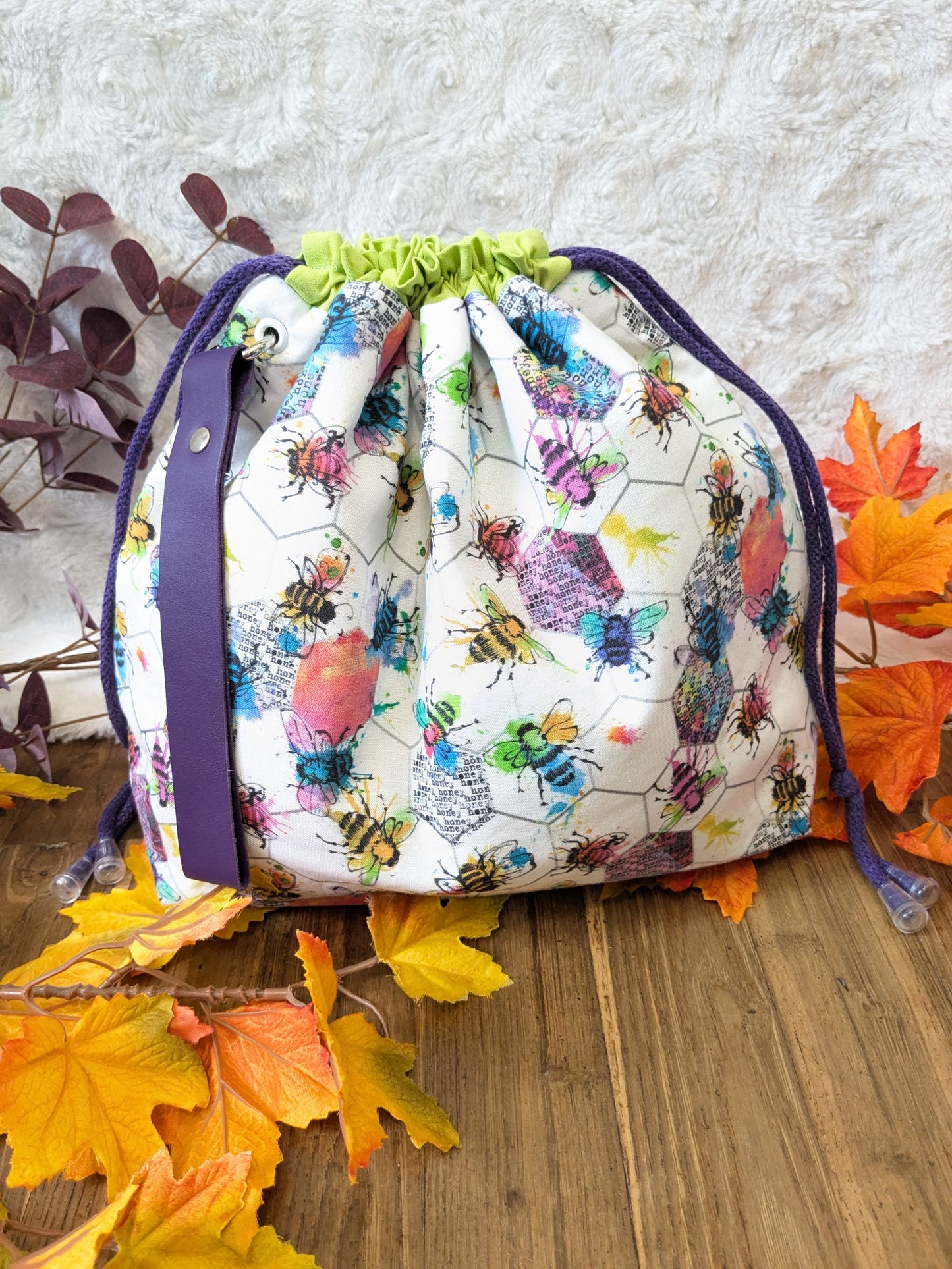 Sac à projet "Rainbow bee"
