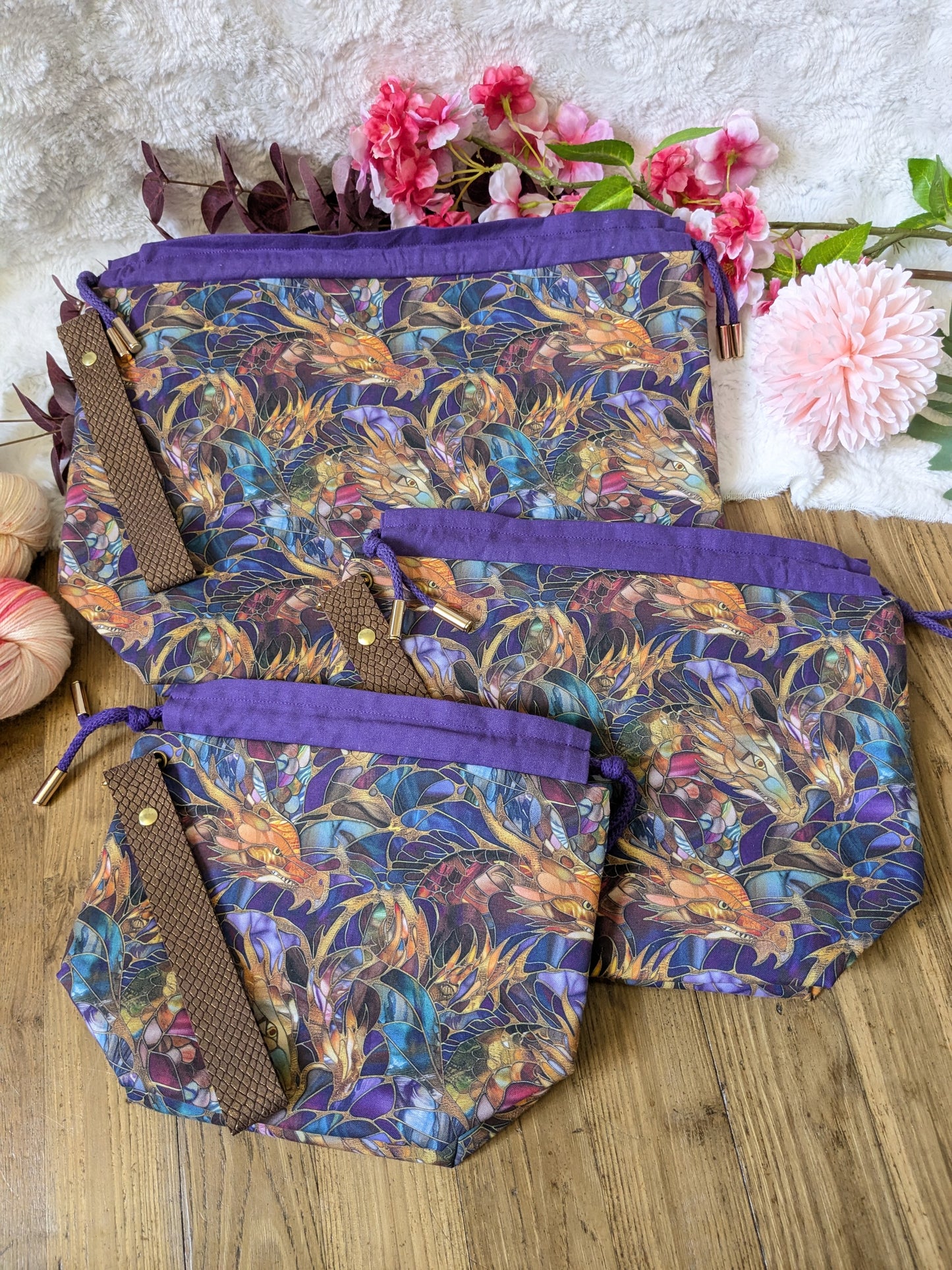 Sac à projet Basic "Vitrail draconique"
