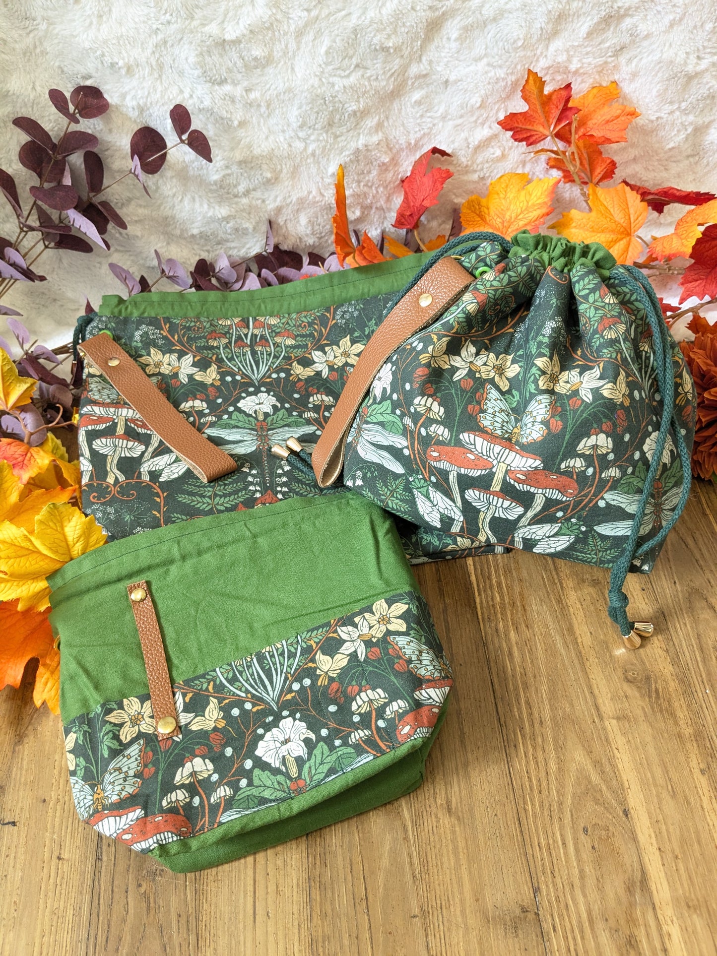 Sac à projet "Champignons et libellules"