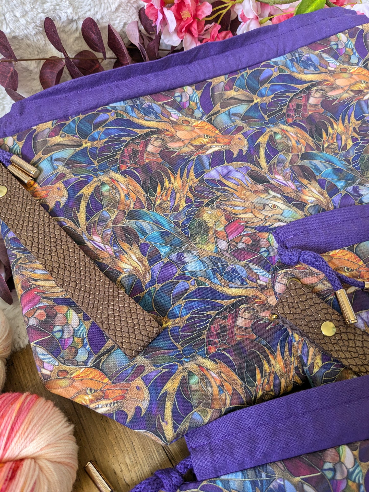 Sac à projet Basic "Vitrail draconique"