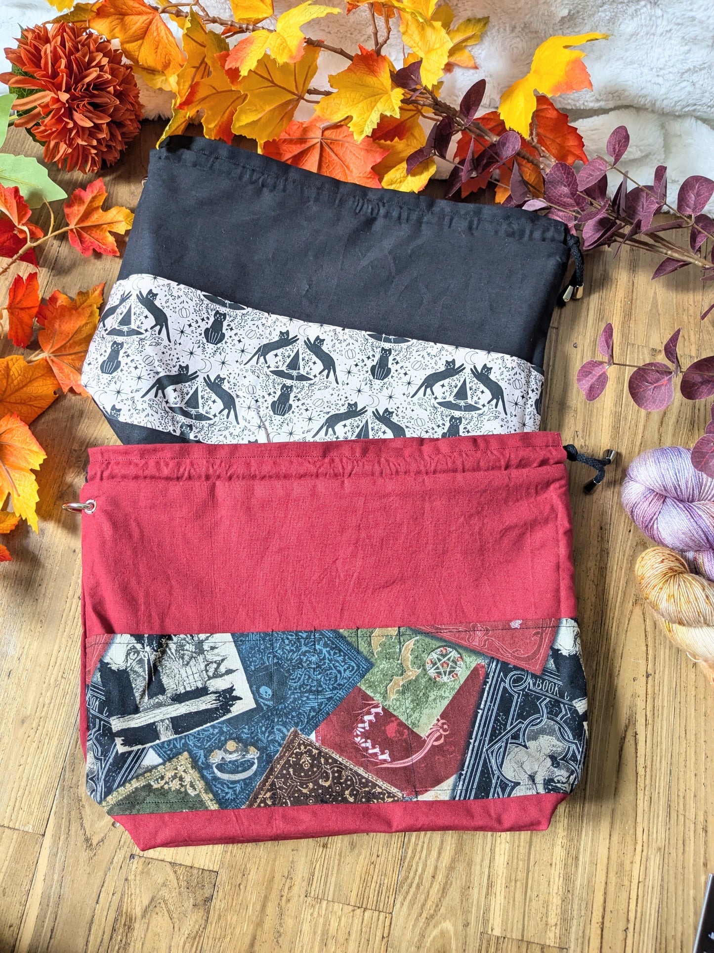 Sac à projet Basic "Chats et chapeau" et "Littérature"