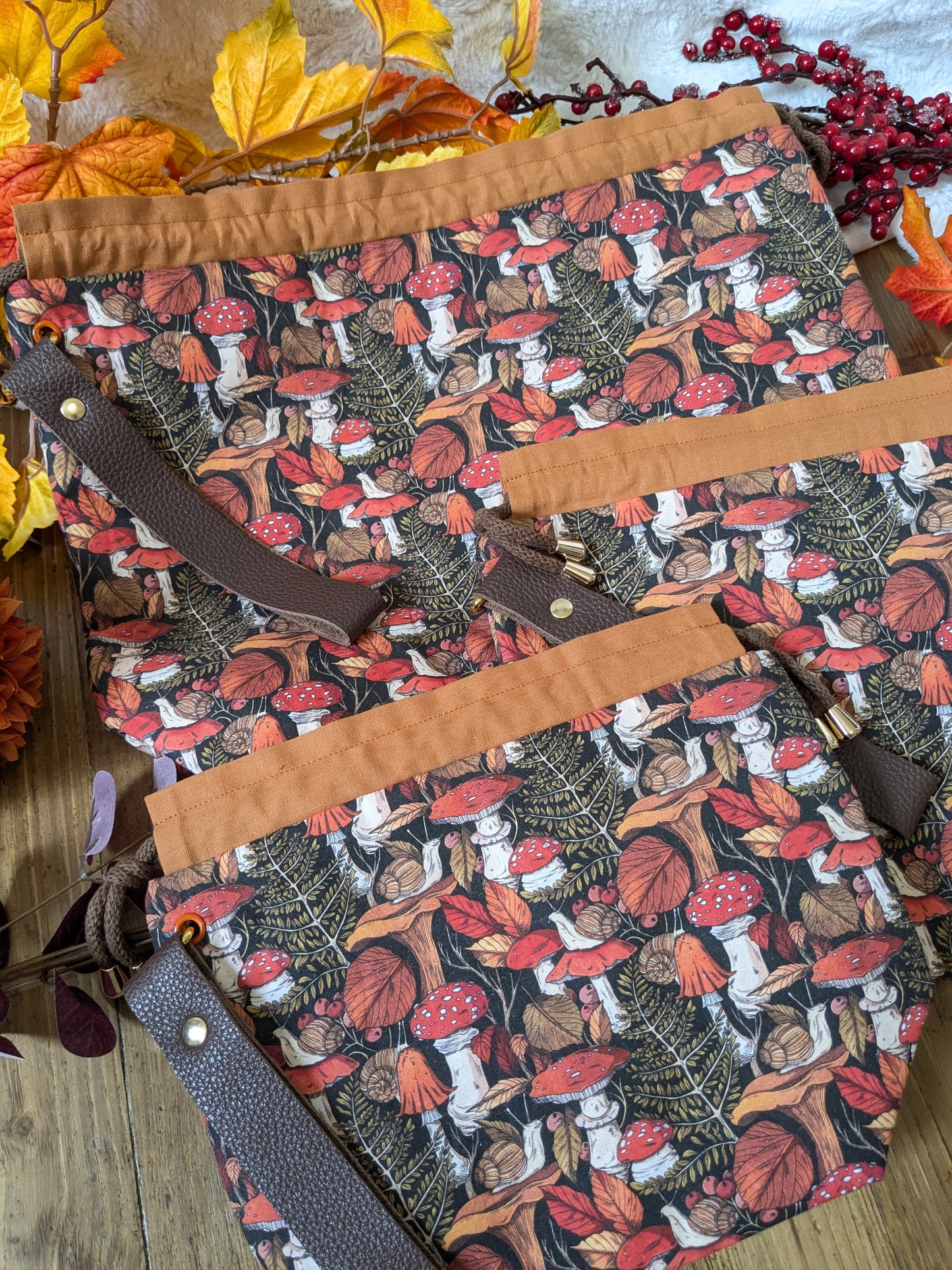 Sac à projet Basic "Les champignons de Lixy"