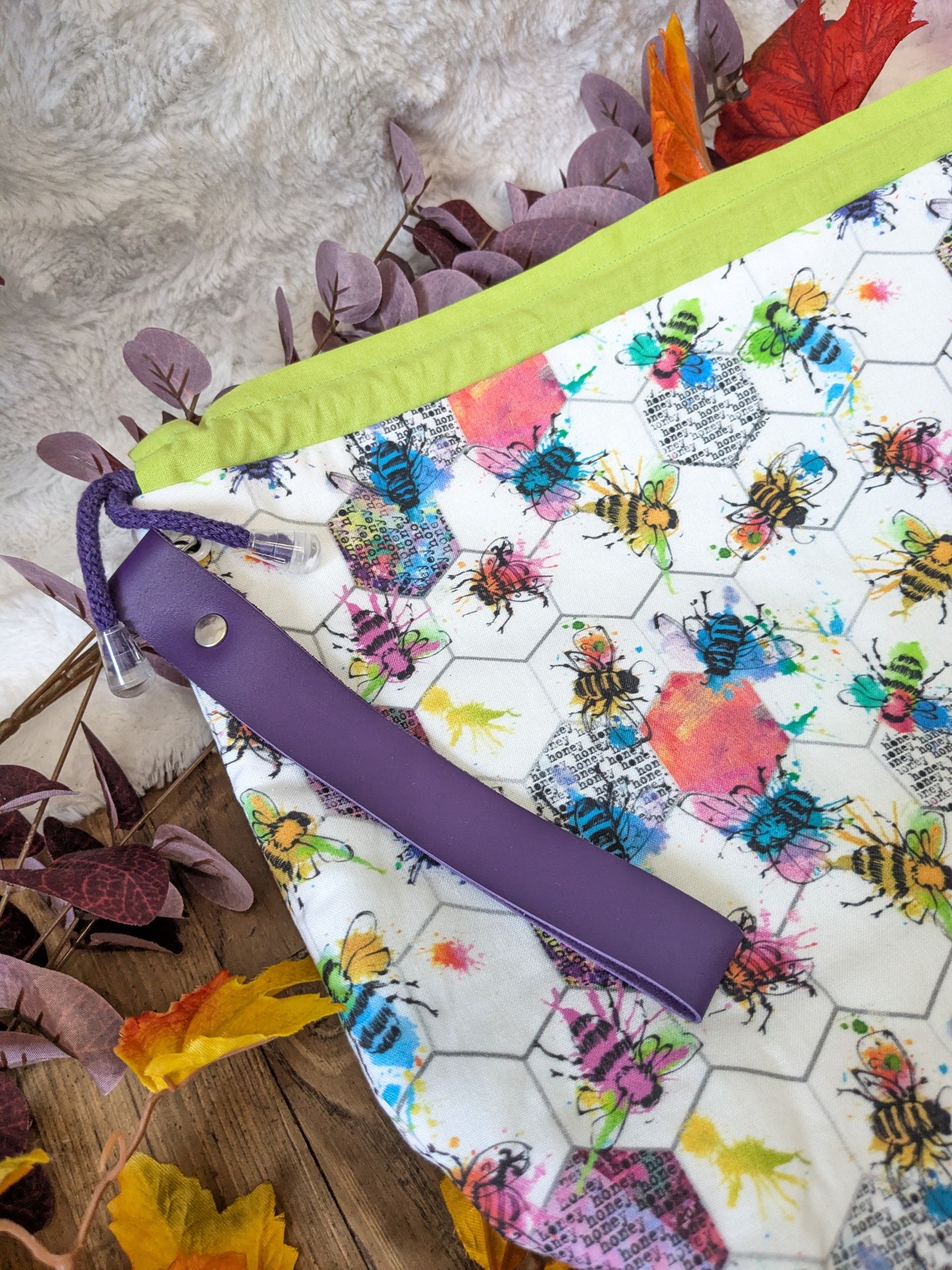 Sac à projet "Rainbow bee"