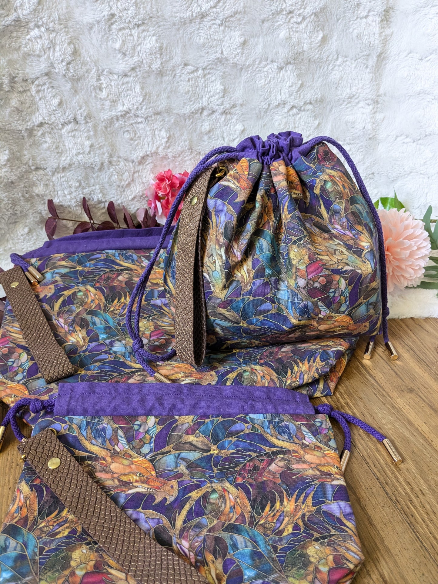Sac à projet Basic "Vitrail draconique"