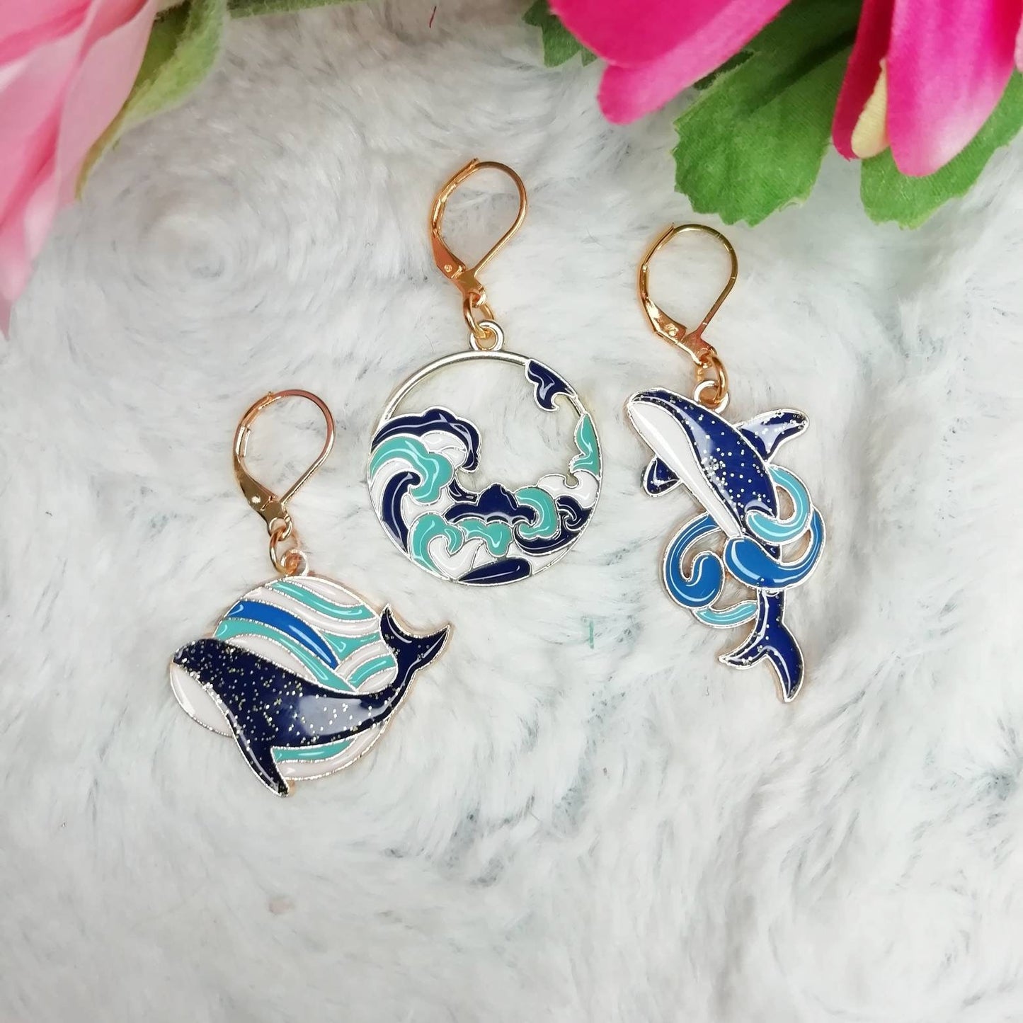Stitch marker / stitch marker "Whale song"