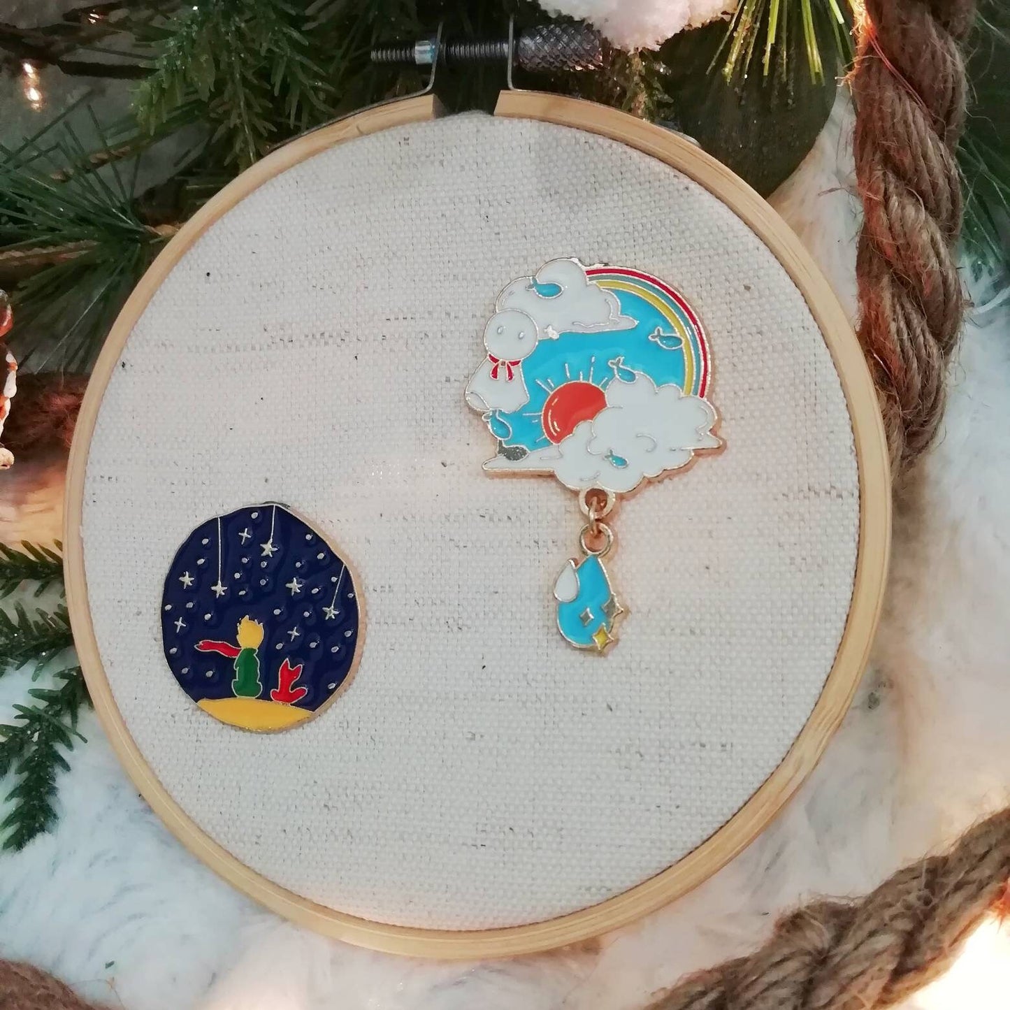 Magnetic needle holder / needle minder "Teru teru bozu" and "Little prince"