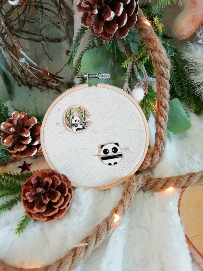 Magnetic needle holder or needle minder Panda