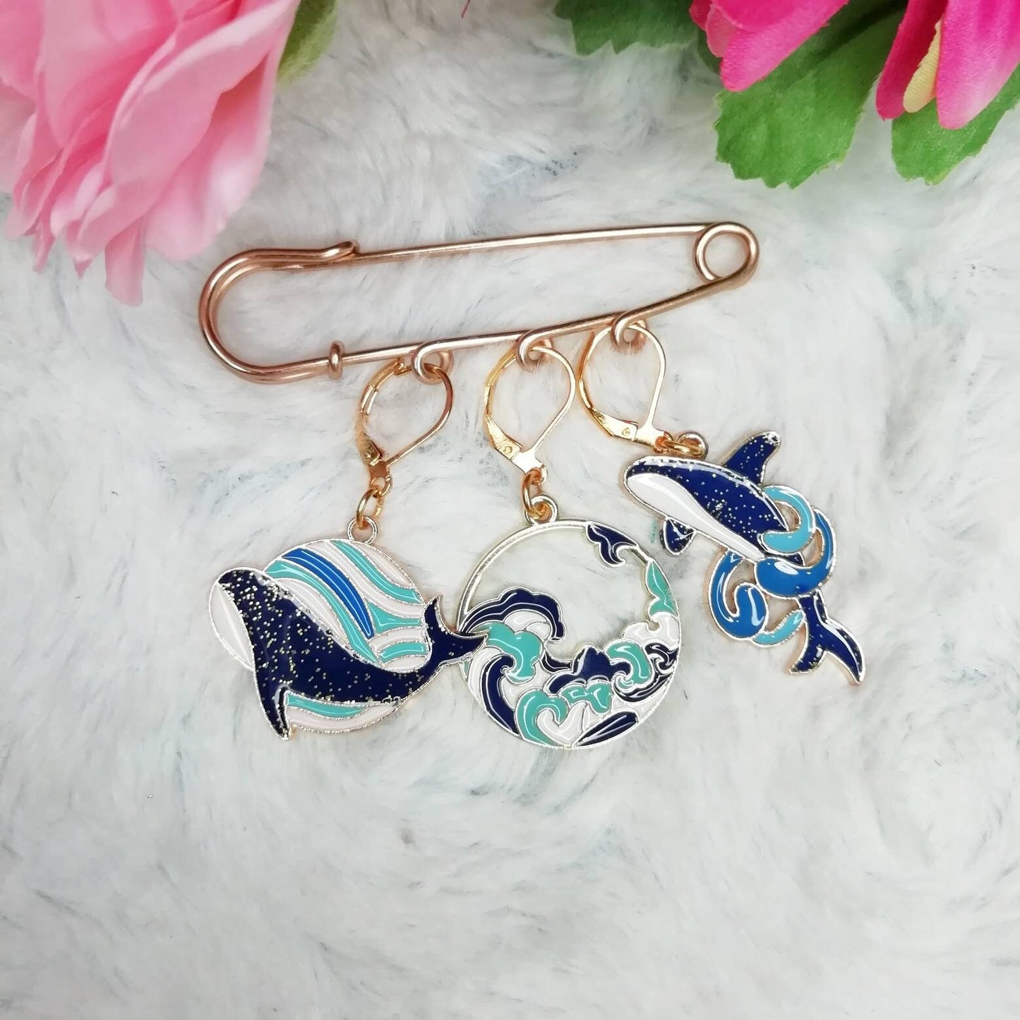 Stitch marker / stitch marker "Whale song"